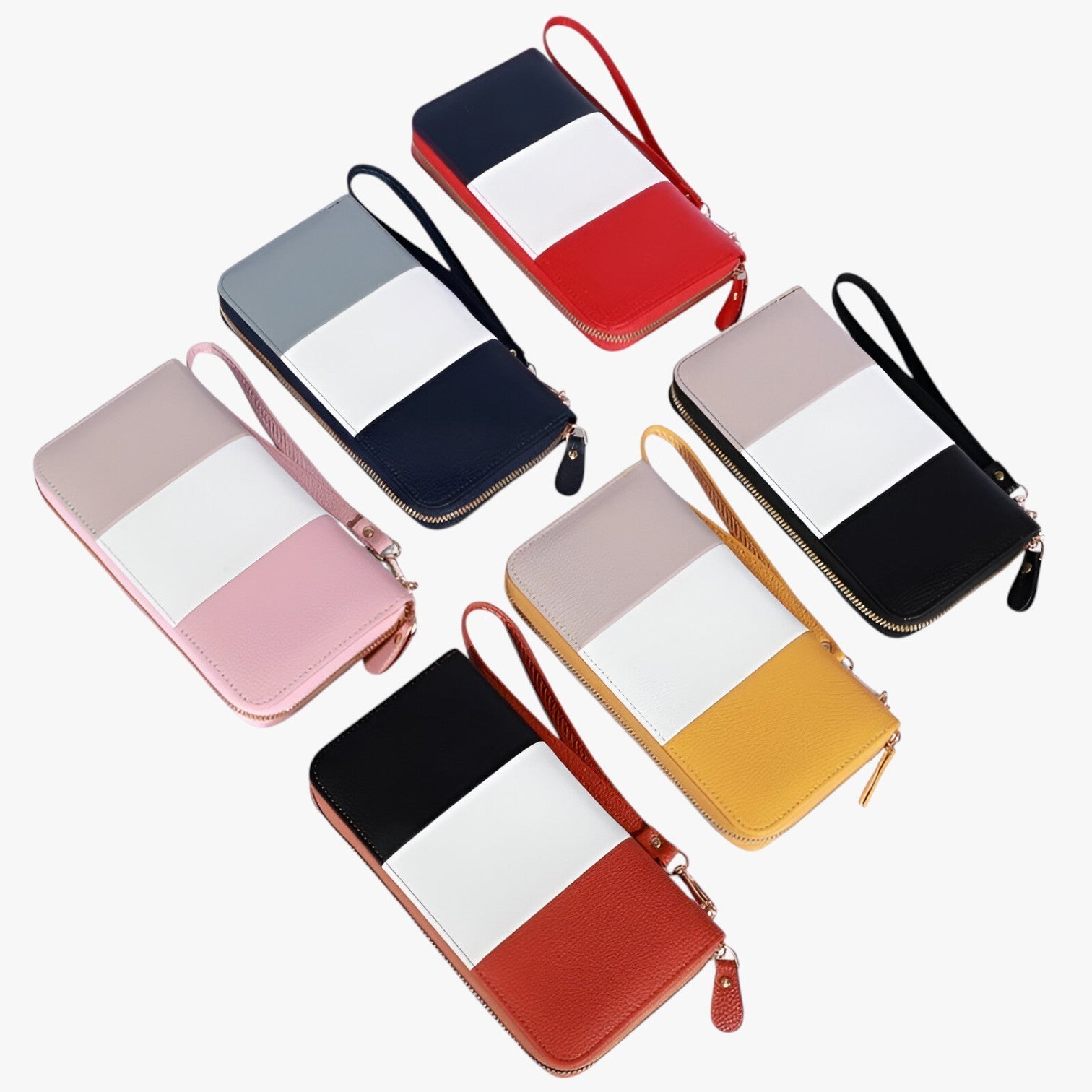 Caesy | Portafoglio di lusso in pelle tricolore - protezione RFID e spazioso - - wallet womens wallet - Concept Palermo