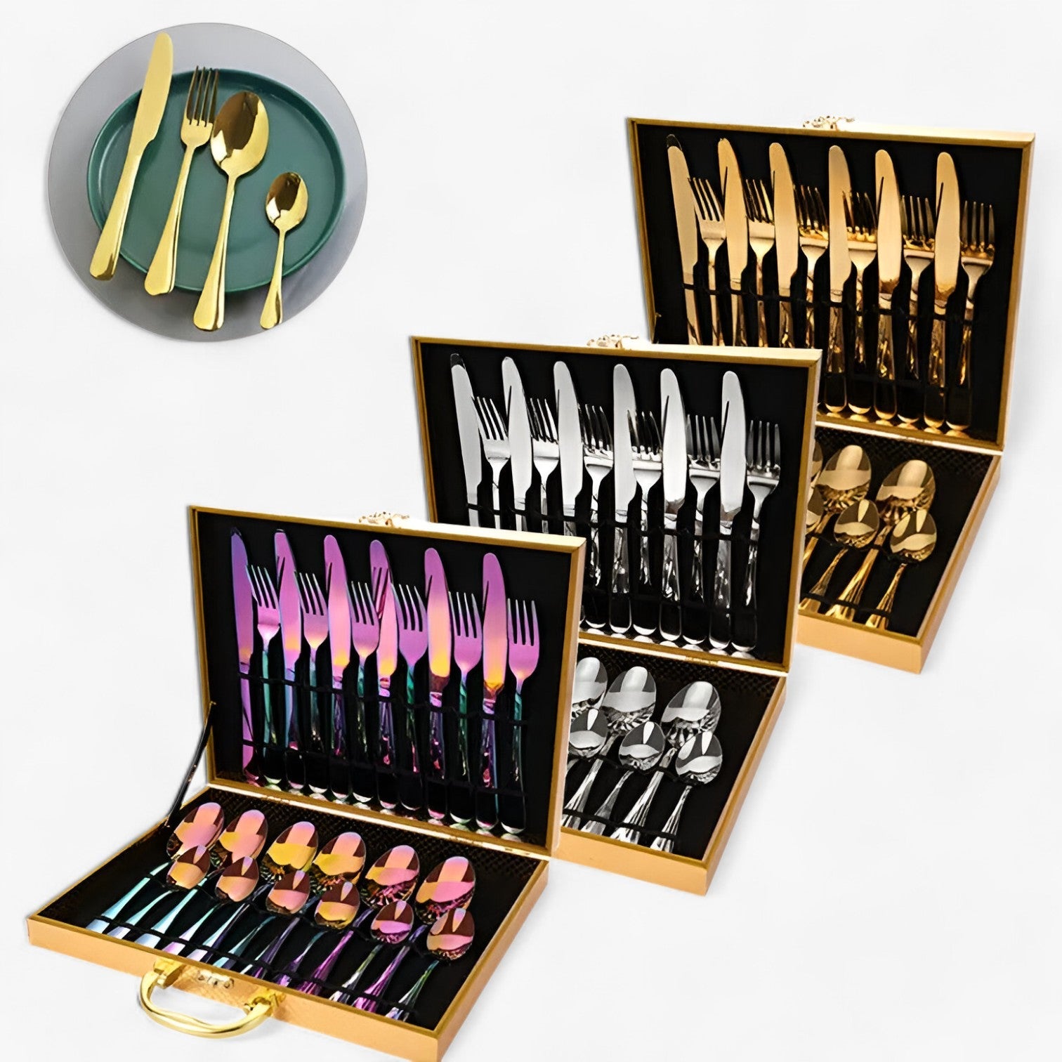 Isabel | Set di Posate da 24 Pezzi – Elegante e Sostenibile Utensili in Acciaio Inossidabile - - Kitchen kitchen accessory kitchen tools kitchen utensil - Concept Palermo