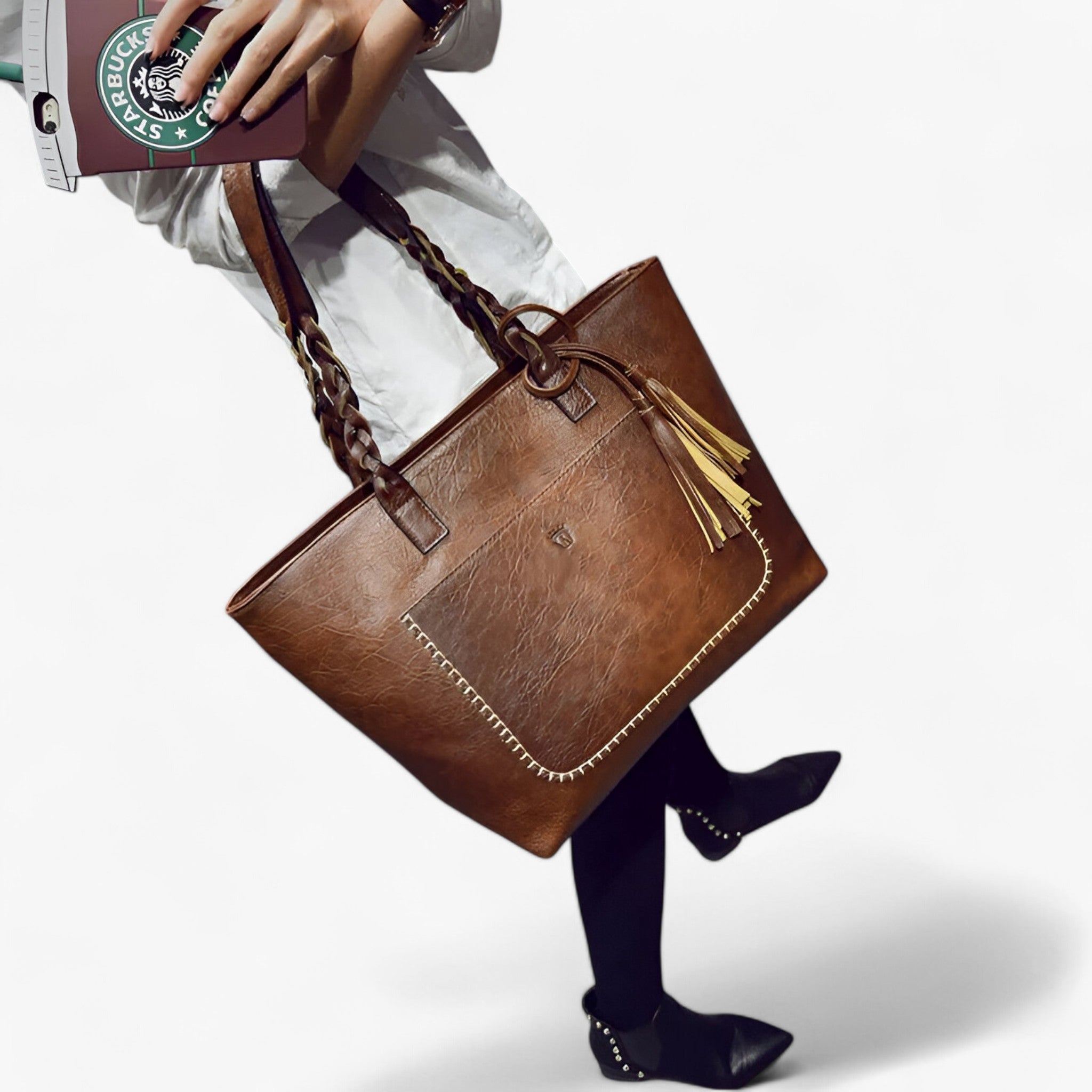 Clea| Borsa in pelle con nappina - - - Concept Palermo