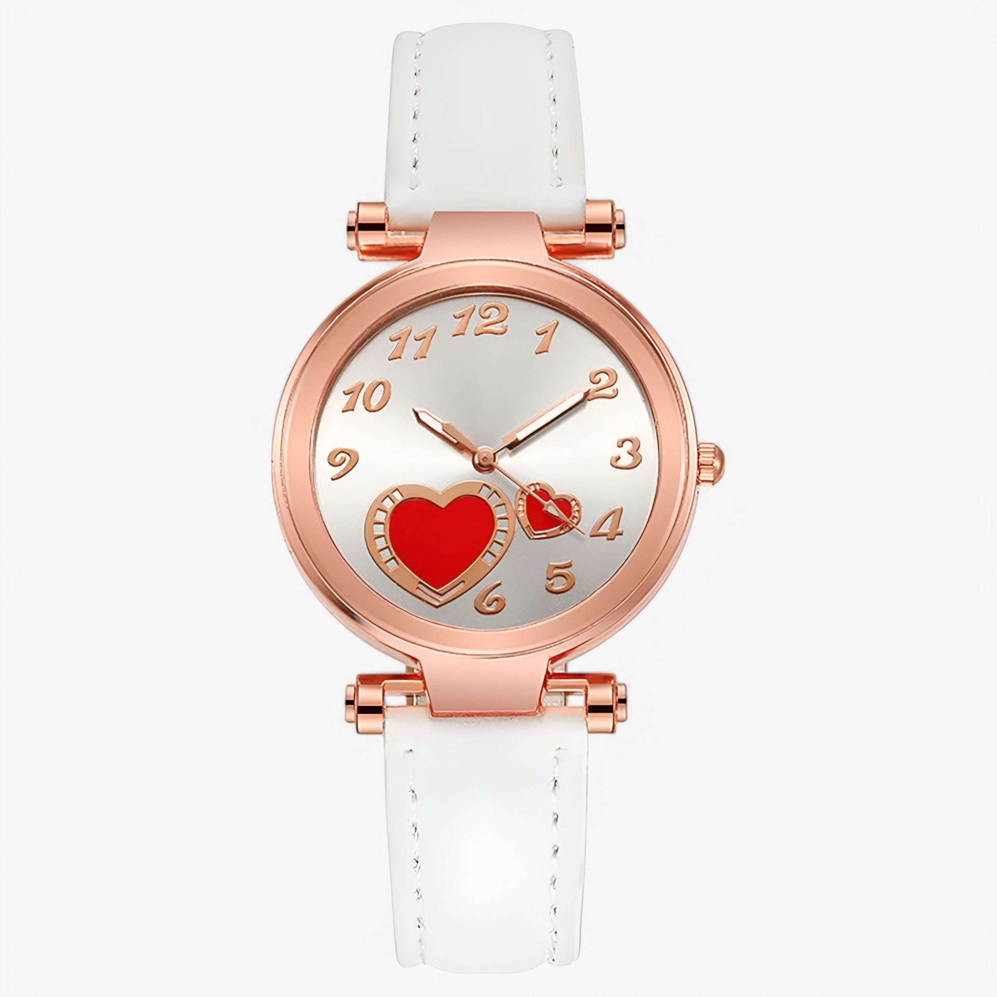 Janice | Orologio da donna in pelle con bracciale al quarzo e design di lusso - Bianca - - Concept Palermo