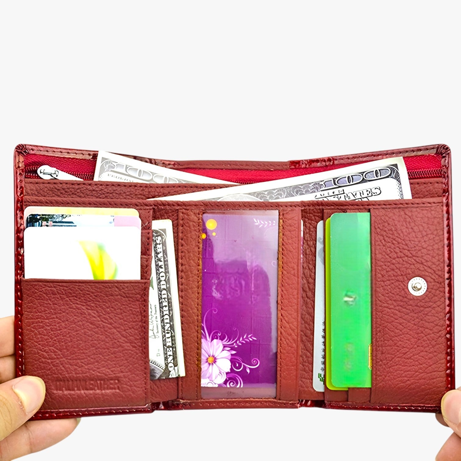 Regina | Portafoglio da donna in pelle di lusso - Elegante e pratico - - wallet womens wallet - Concept Palermo