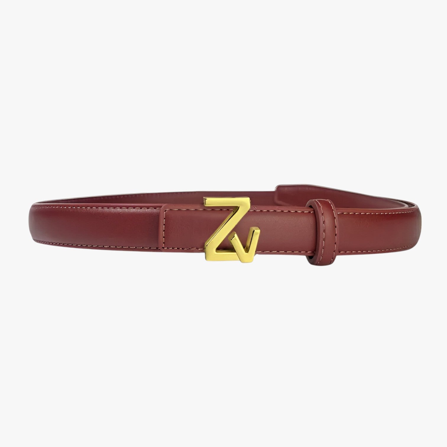 Liliana | Cintura da donna elegante con fibbia ZV - rosso vino 110cm - Belts waist belt for women women belt round women belts Womens belt - Concept Palermo