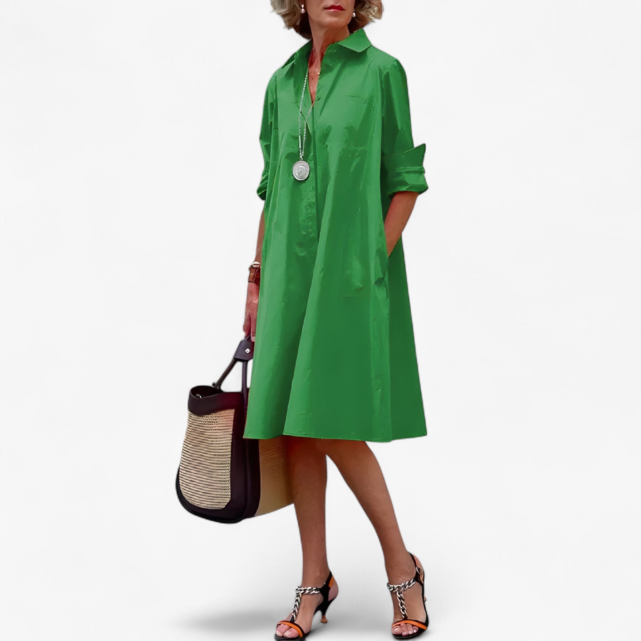 Elira | Abito Elegante – Raffinatezza che Illumina Ogni Occasione - Verde - abito elegante abito lungo moda femminile stile sofisticato vestito da sera - Concept Palermo