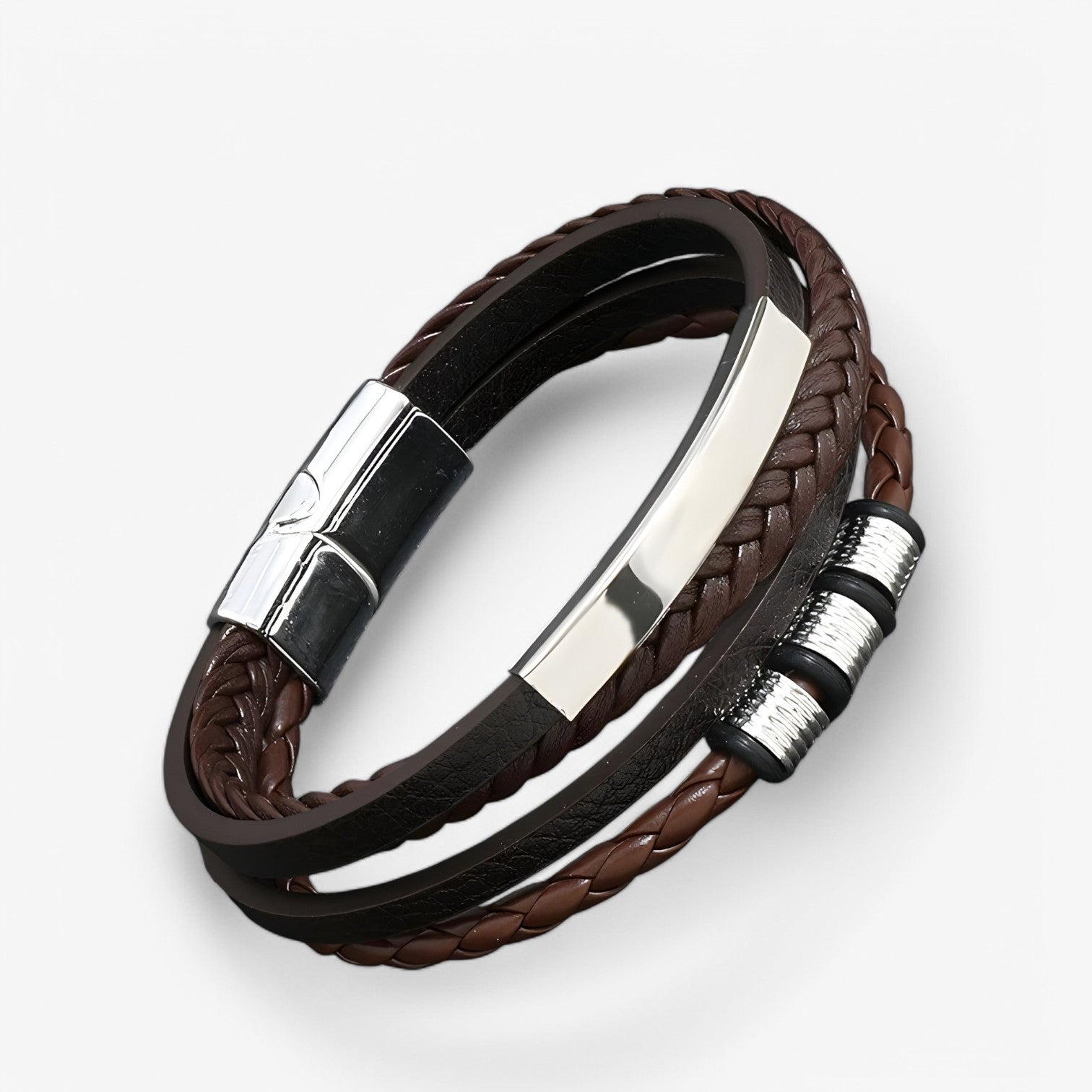 Vince | Bracciale in Pelle Robusto e Versatile - - BRACELETS mens accessory mens bracelet - Concept Palermo