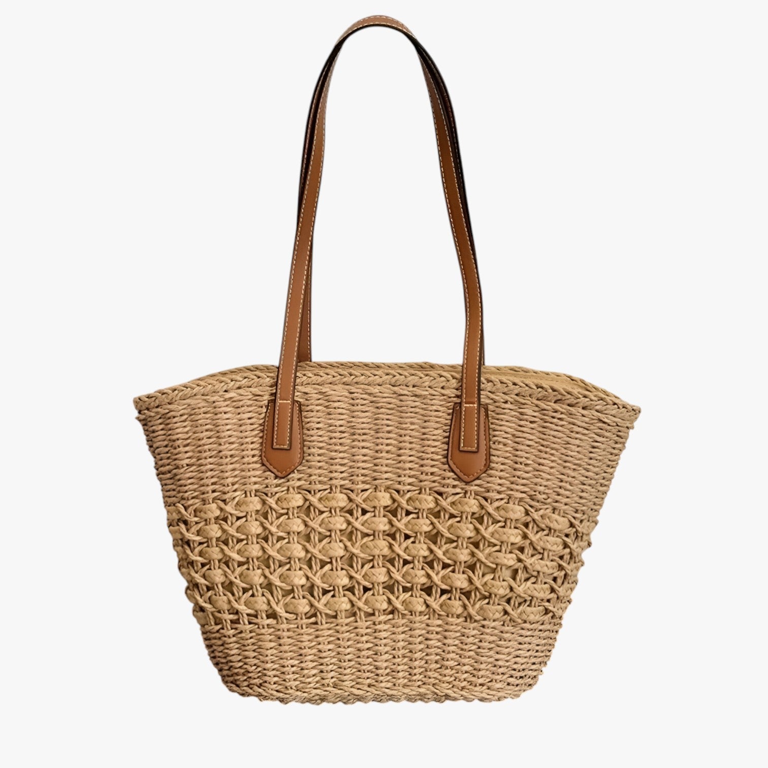 Leilani | Borsa a tracolla in paglia intrecciata per donna - Leggera e spaziosa borsa estiva - Colore 1 - handbags Women's handbags - Concept Palermo