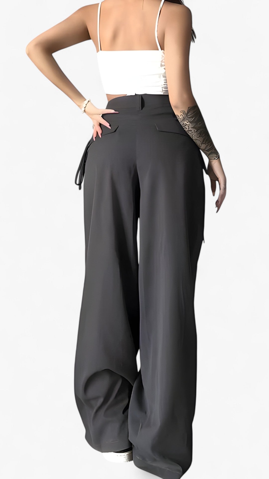 Alina | Pantaloni a gamba larga - Vita alta & Stile retrò per ufficio - - pants pants for women Pants women trouser trouser for women women pants - Concept Palermo