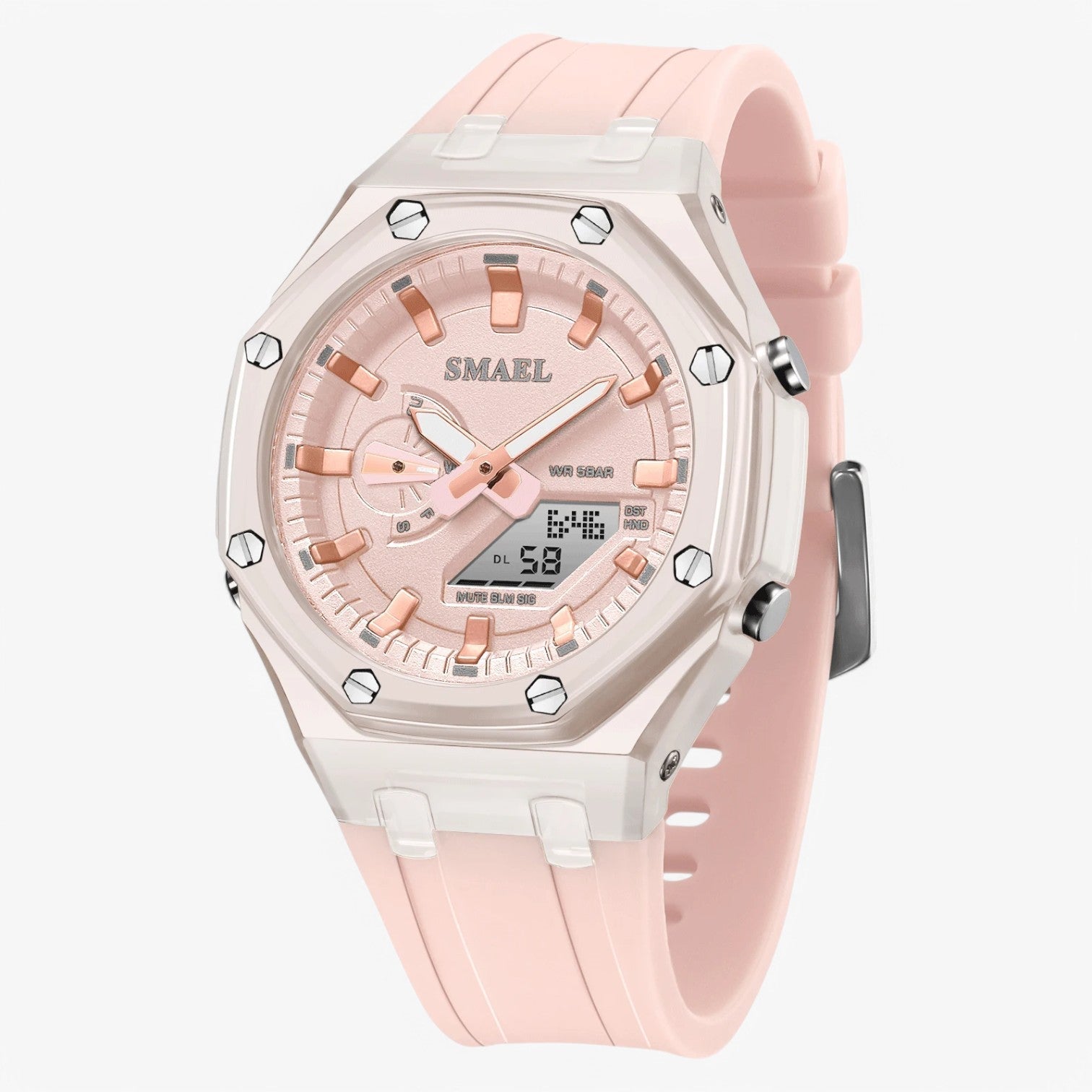 Ciara | Orologio da donna – Impermeabile e doppia visualizzazione dell'ora - Rosa - female watch watch watch for women women watch wrist watches for women - Concept Palermo