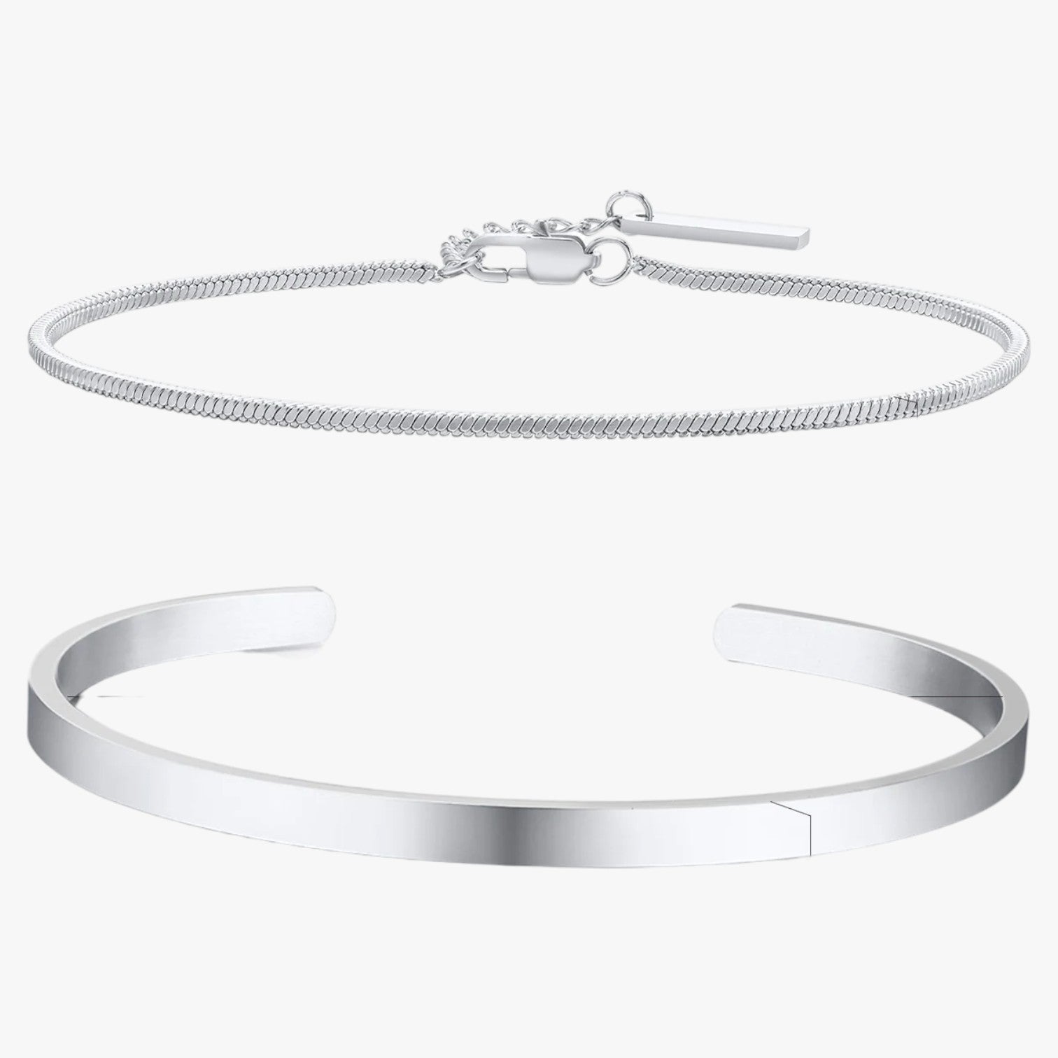 Philip | Set Bracciali Uomo in Acciaio con Dettagli Neri - - BRACELET bracelet for men BRACELETS mens bracelet - Concept Palermo