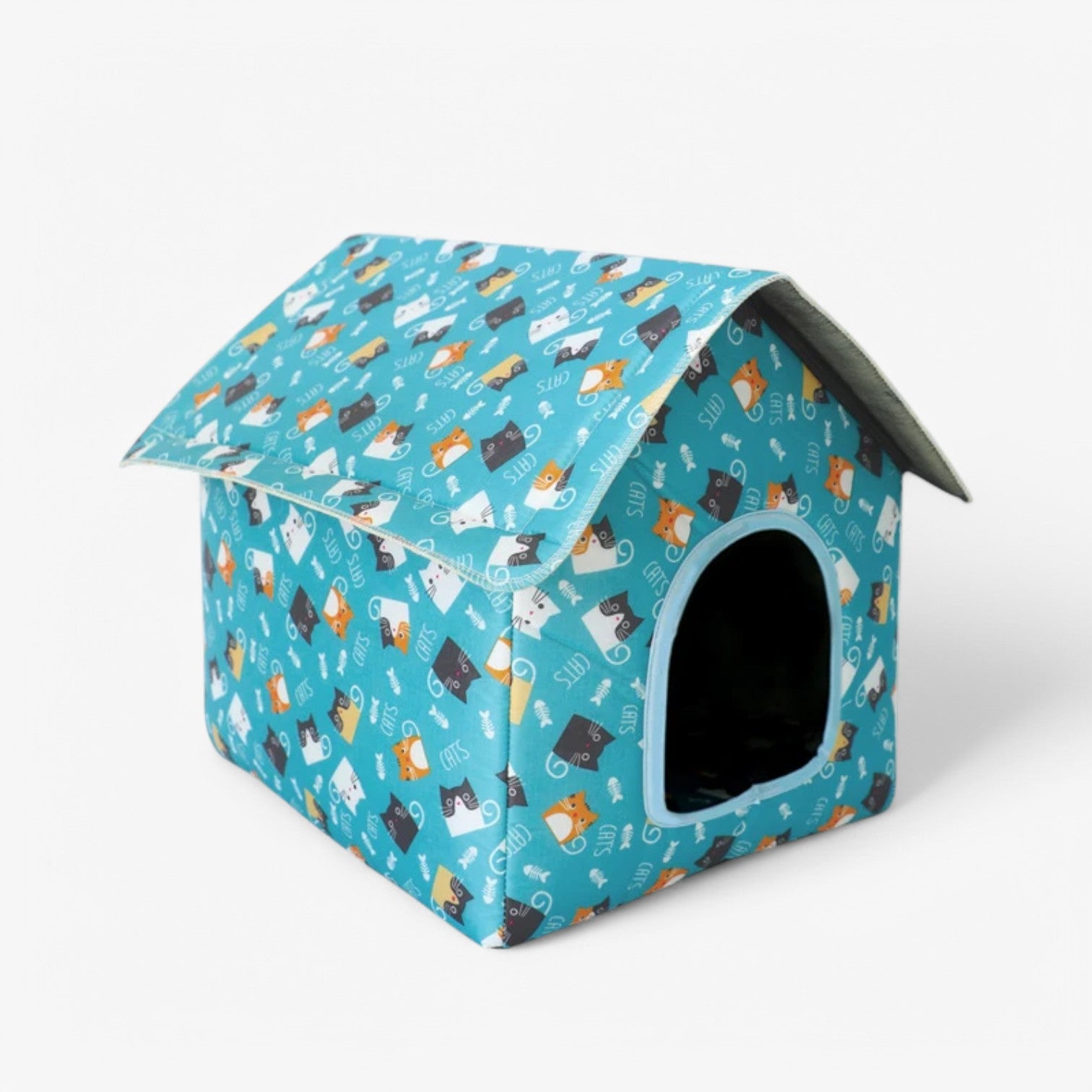 Harlow | Casetta per gatti impermeabile – Calda e accogliente per esterni - Oceano - dog DOG SUPPLIES - Concept Palermo
