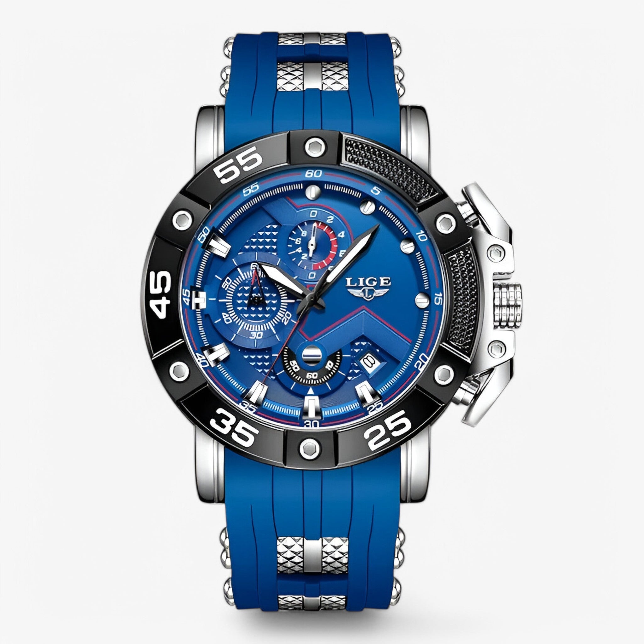 Paco | Orologio da uomo militare sportivo al quarzo “Paco – Creato Per Chi Ama L’Azione.” - blu argento - watch for men - Concept Palermo