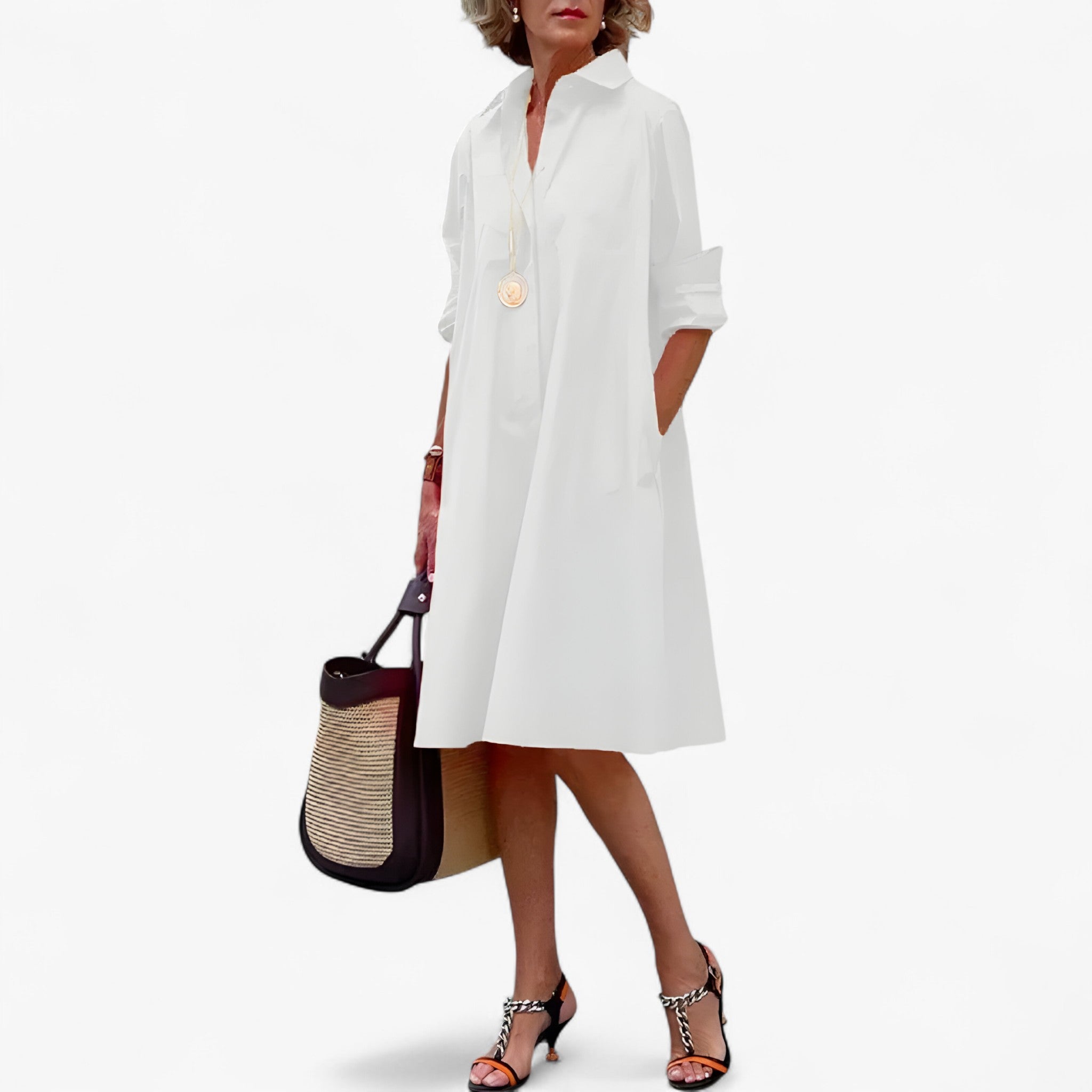 Elira | Abito Elegante – Raffinatezza che Illumina Ogni Occasione - Bianco - abito elegante abito lungo moda femminile stile sofisticato vestito da sera - Concept Palermo