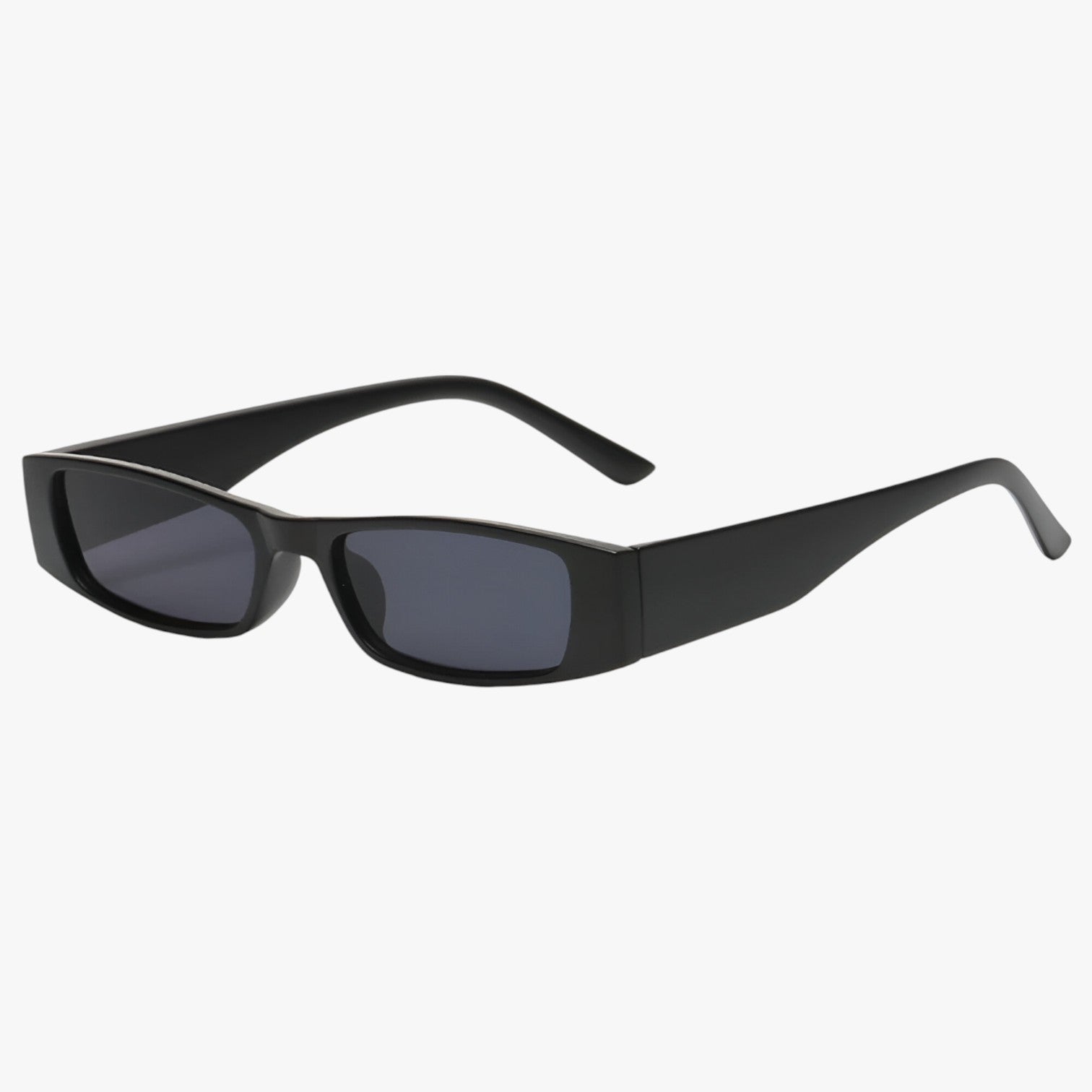 Lenora | Retro Slim Cat-Eye Occhiali da sole – Stile audace, protezione UV - Nero opaco - Fashion Sunglasses polarized sunglasses women Rectangular Sunglasses Sunglasses - Concept Palermo
