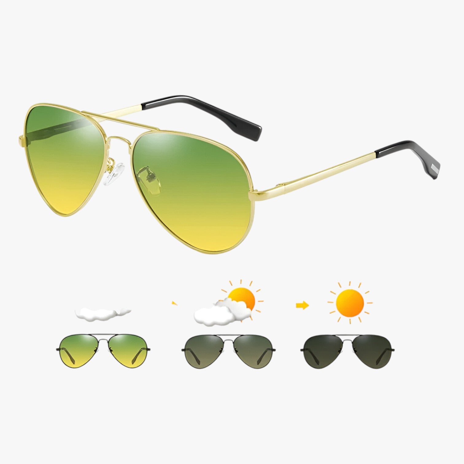Matteo | Occhiali da sole camaleonti per ogni luce - oro - Fashion Sunglasses mens sunglasses Sunglasses - Concept Palermo