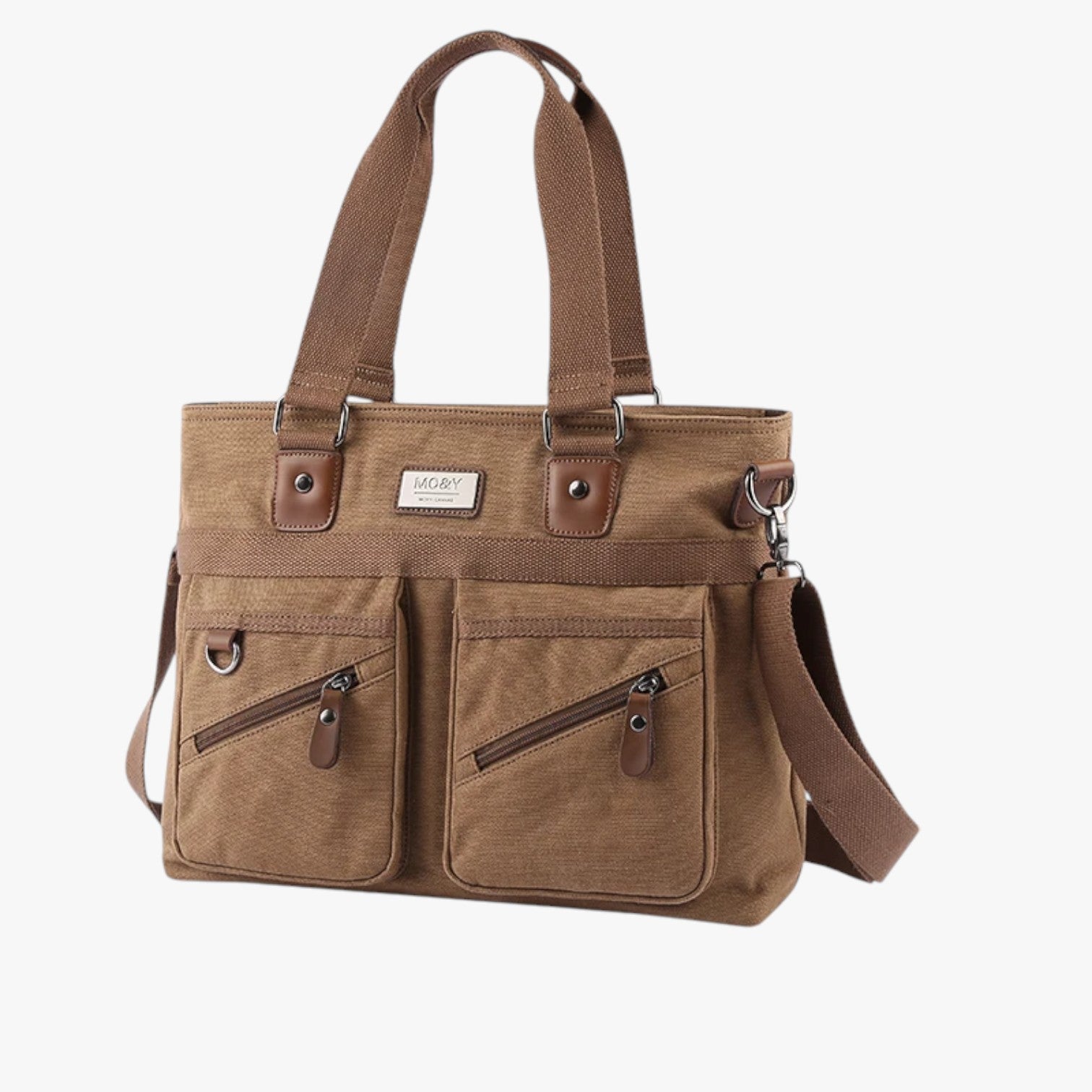 Brendan | Elegante e funzionale – Borsa a spalla in tela vintage - Khaki - Bags handbags mens bag - Concept Palermo