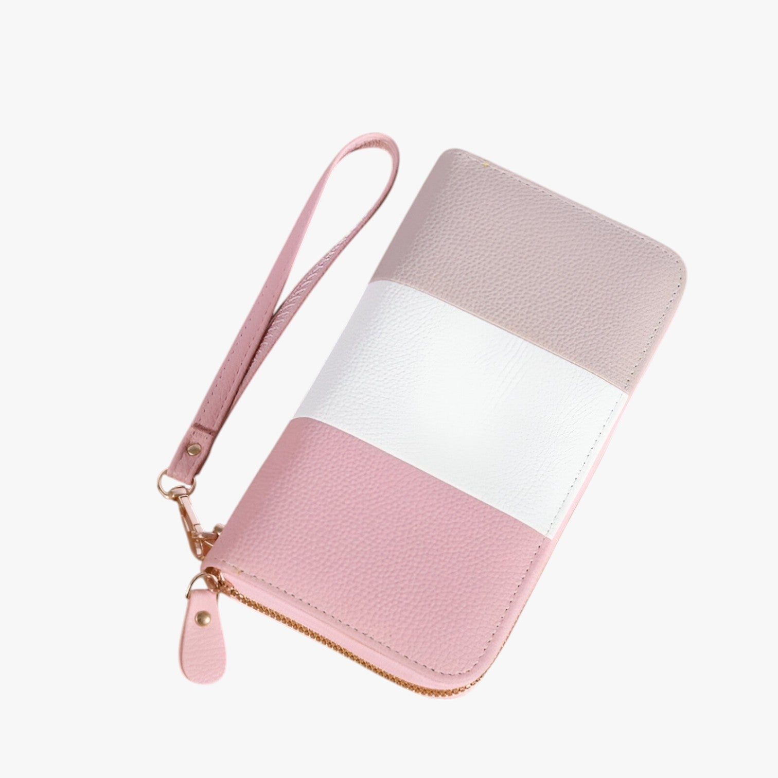 Caesy | Portafoglio di lusso in pelle tricolore - protezione RFID e spazioso - Rosa - wallet womens wallet - Concept Palermo