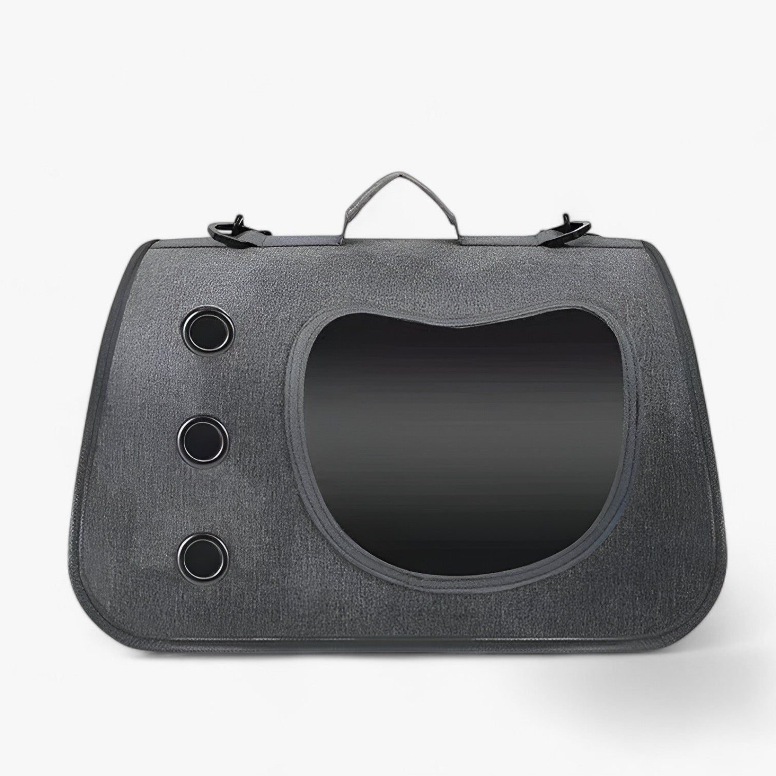 Zoë | Borsa per gatti trasparente e traspirante per viaggi - Volto di gatto grigio come mostrare - - Concept Palermo
