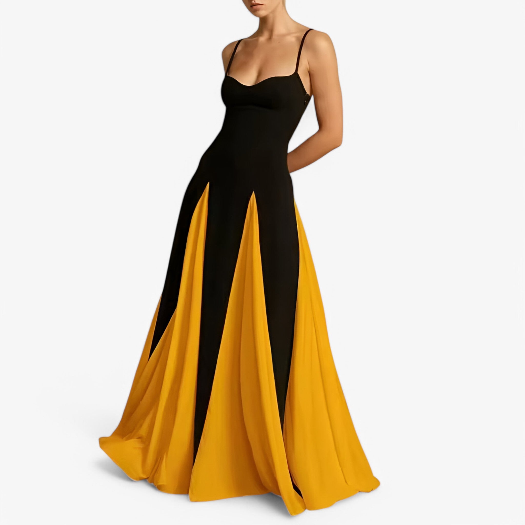 Isabella | Abito da Sera con Spalle Scoperte - Colore girasole - - Concept Palermo