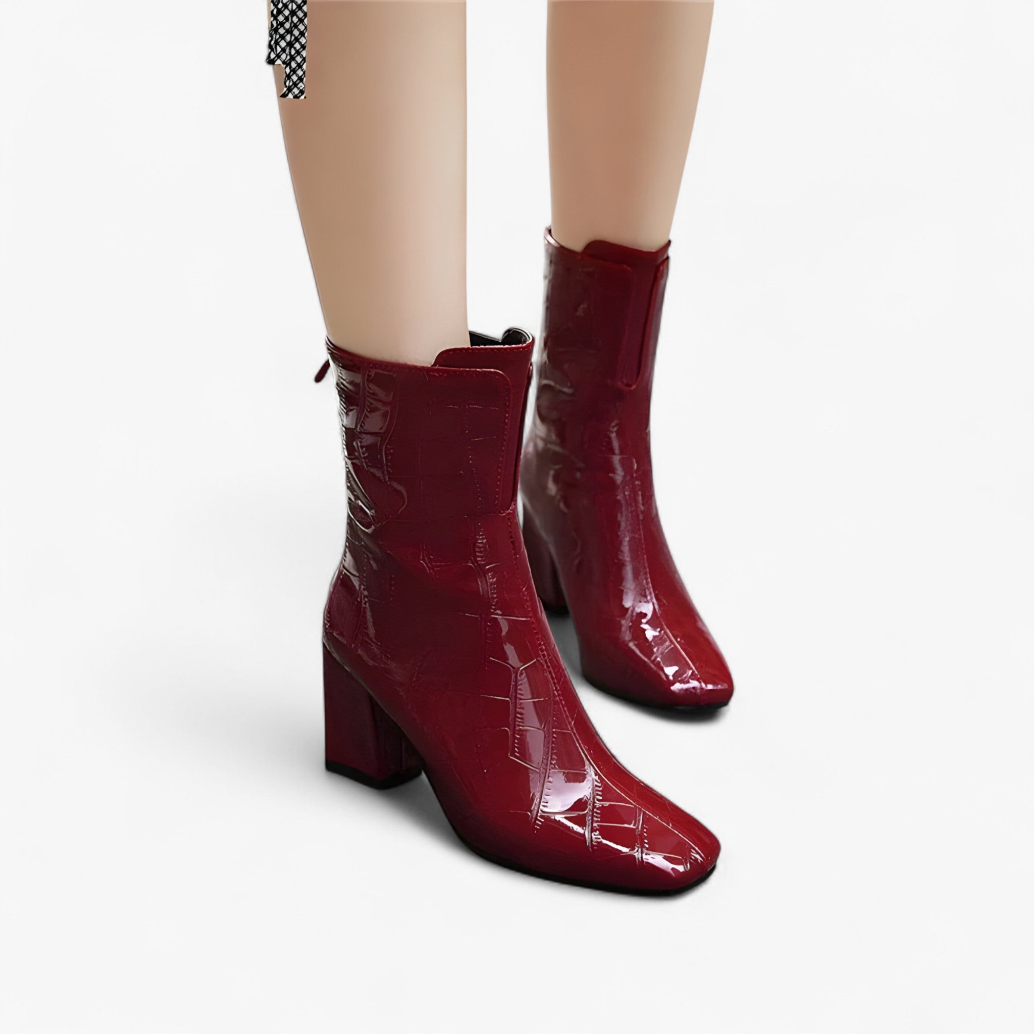 Charlotte | Stivaletti in pelle effetto coccodrillo lucido - - BOOTS Boots & Shoes - Concept Palermo
