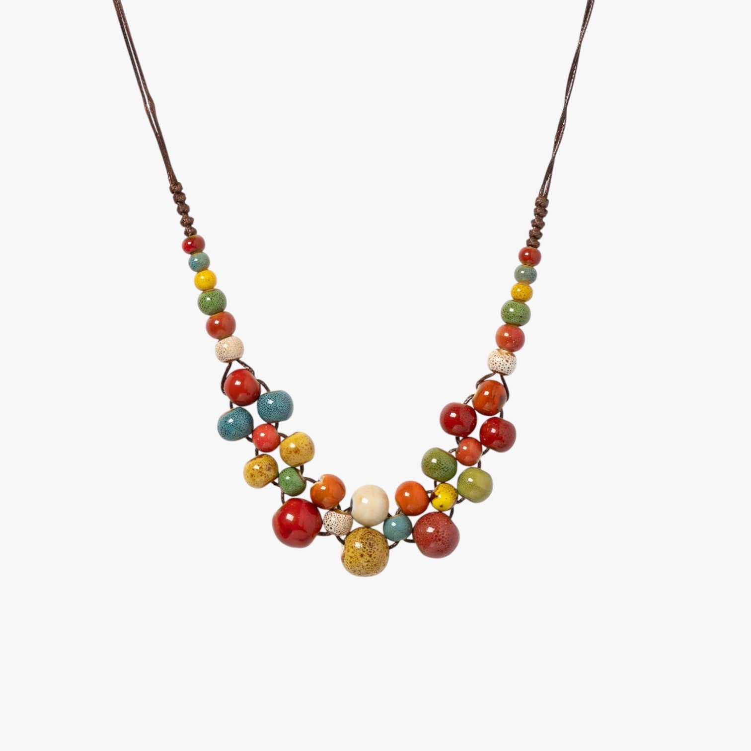 Talia | Collana in ceramica colorata fatta a mano - Unico boho-statement - - elegant womens necklaces NECKLACES Necklaces for Women - Concept Palermo