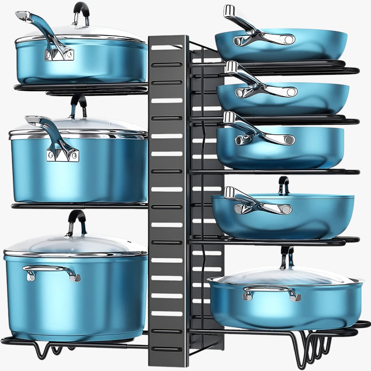 Leanna | Scaffale per pentole a 8 strati – salvaspazio e regolabile - - Kitchen kitchen accessory kitchen tools - Concept Palermo