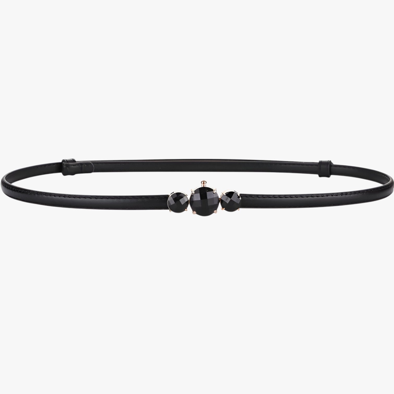 Caesy | Cintura sottile in vera pelle – Eleganza regolabile - nero 100cm - Belts waist belt for women Womens belt - Concept Palermo