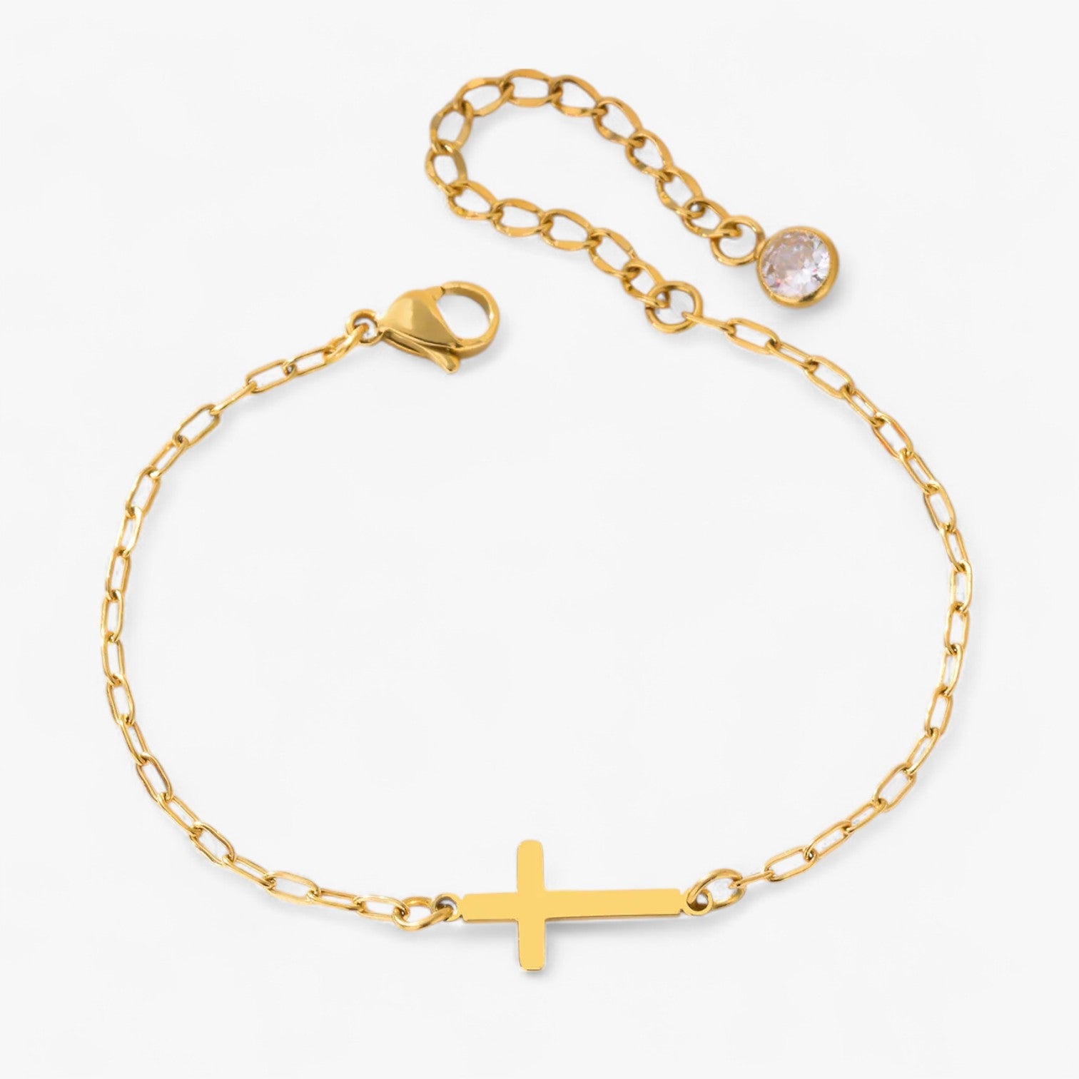 Elisa | Bracciale con Croce in Acciaio – Eleganza Resistente all’Acqua - oro - BRACELET BRACELET FOR WOMEN BRACELETS bracelets for women women bracelets - Concept Palermo