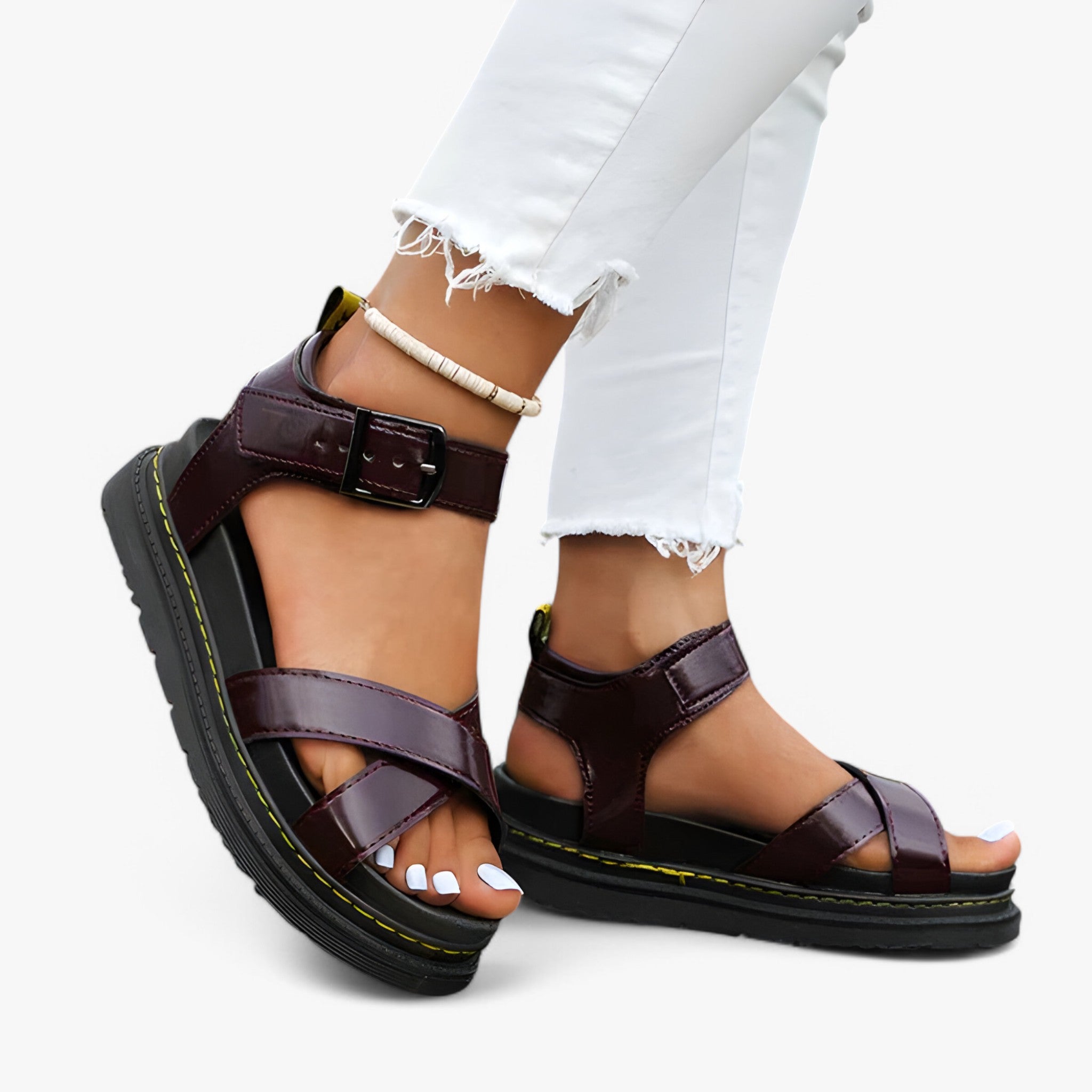 Anna - Sandali ortopedici - Sandali da donna - Rosso Bordeaux - sandals women sandals - Concept Palermo