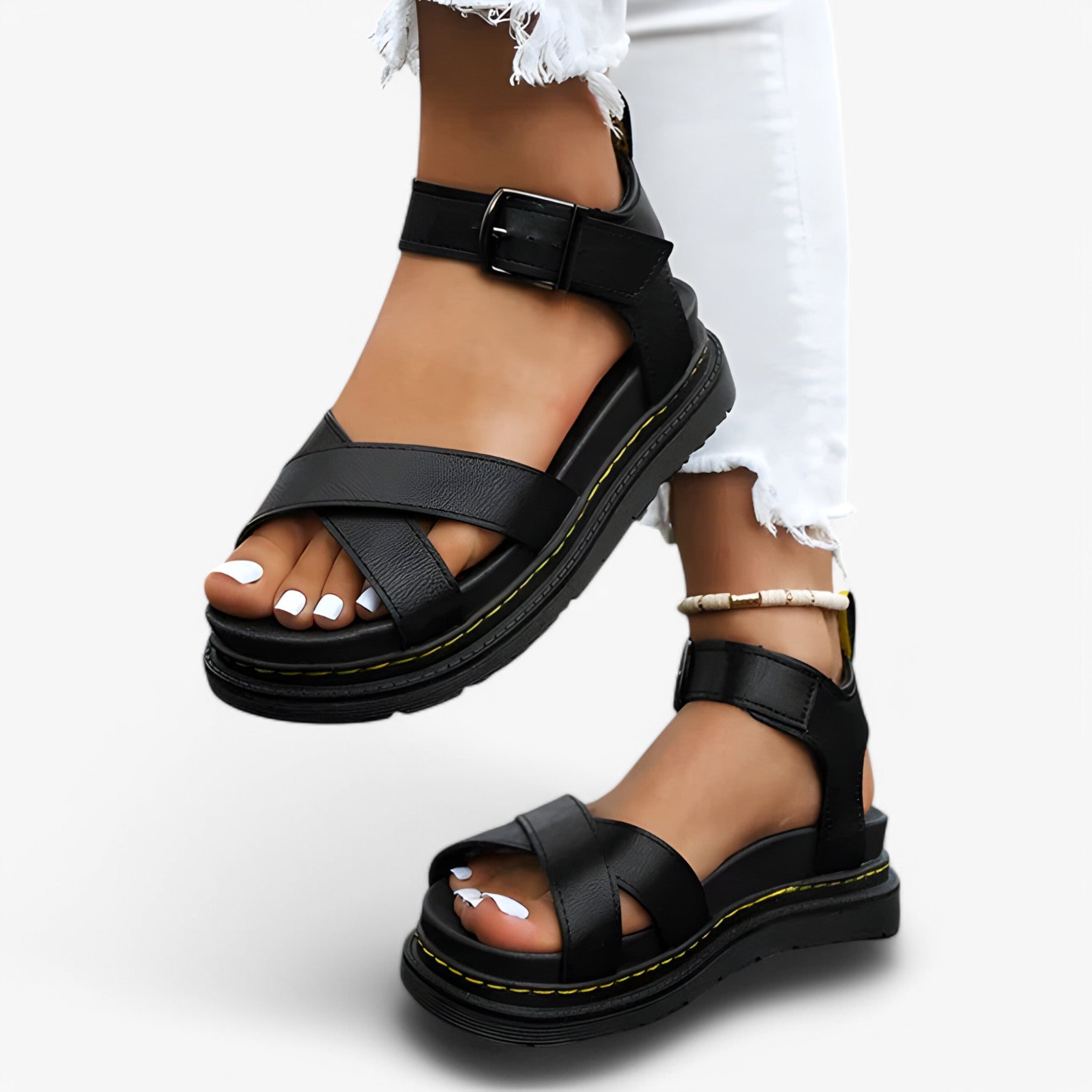 Anna - Sandali ortopedici - Sandali da donna - Nero - sandals women sandals - Concept Palermo