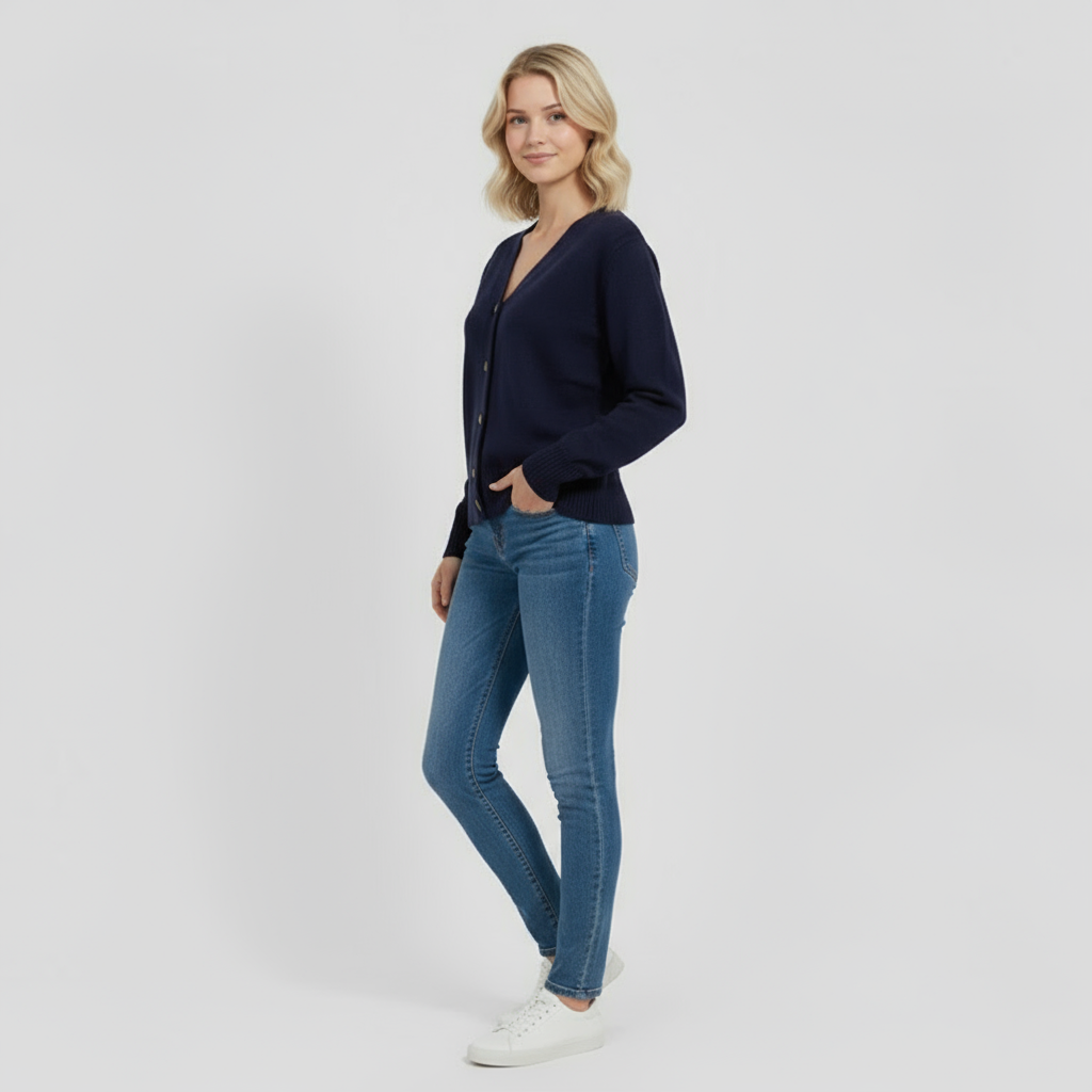 Doretta | Pullover Donna in Lana Pura con Bottoni - - abbigliamento donna bottoni casual comfort H-line inverno lana maniche lunghe pullover stile - Concept Palermo