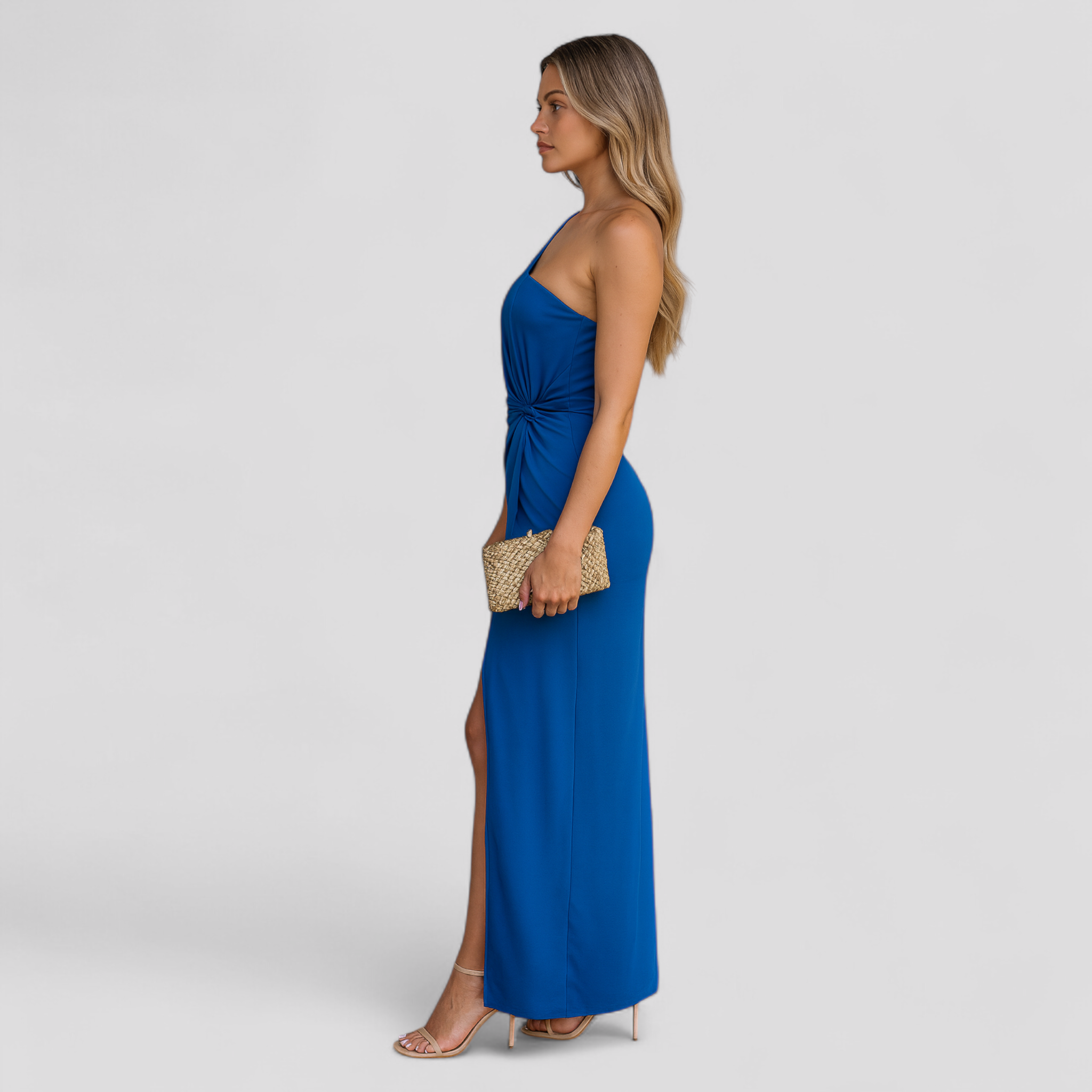Amory | Abito Elegante Midi Donna con Spallina Unica - - abiti moda abiti per cerimonie abiti per eventi abito chic abito midi eleganti abito spallina unica dress elegant eleganza senza tempo robie di eleganza vestito formale - Concept Palermo