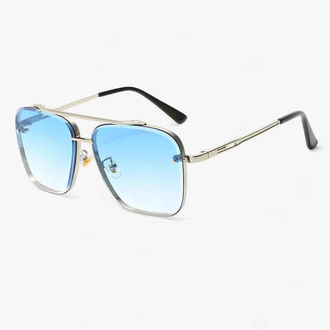 Enzo | Occhiali da sole vintage con design in metallo - Cielo azzurro sfumato argento Come immagine - Fashion Sunglasses men sunglasses polarized mens sunglasses Polarized man sunglasses Sunglasses sunglasses polarized men - Concept Palermo