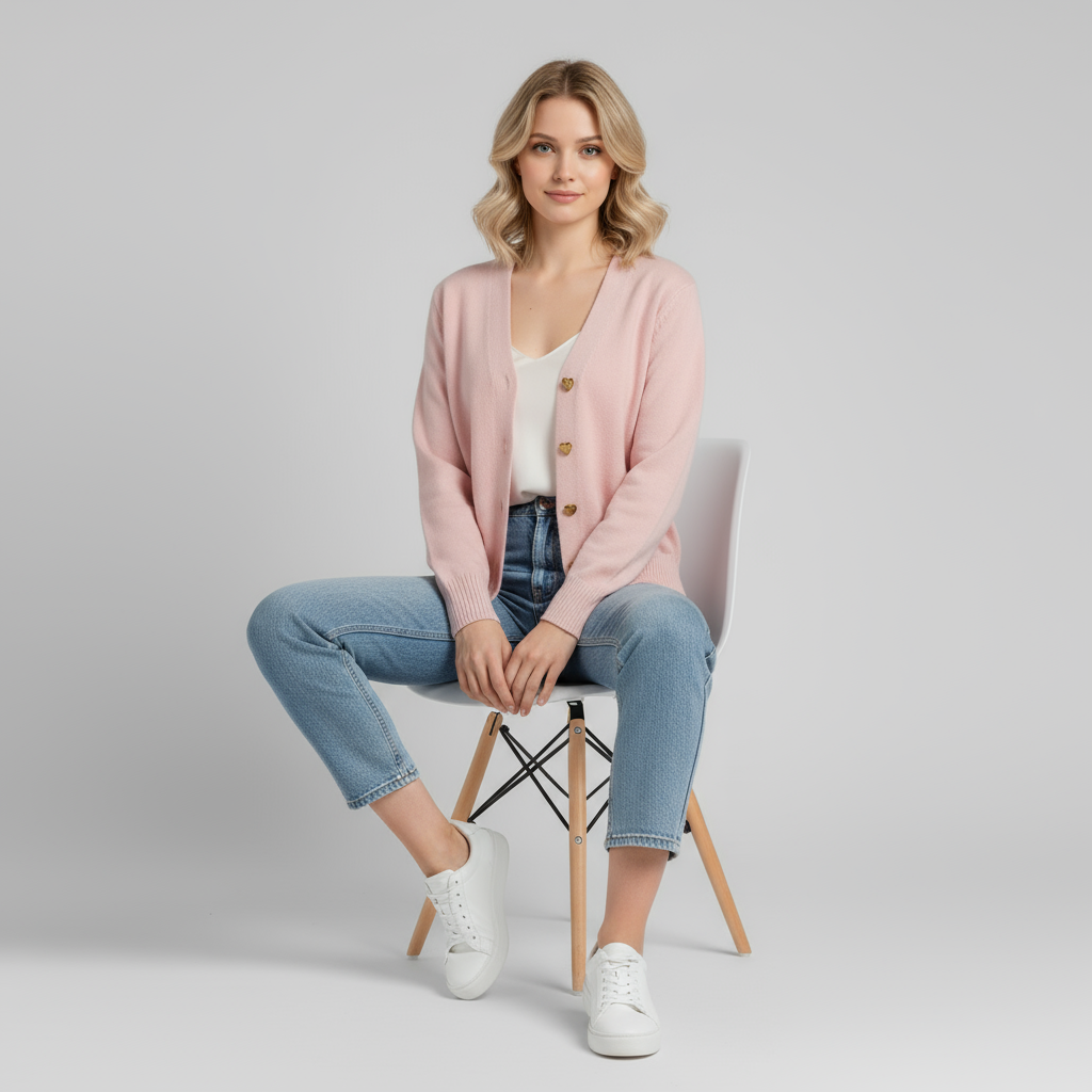 Doretta | Pullover Donna in Lana Pura con Bottoni - - abbigliamento donna bottoni casual comfort H-line inverno lana maniche lunghe pullover stile - Concept Palermo