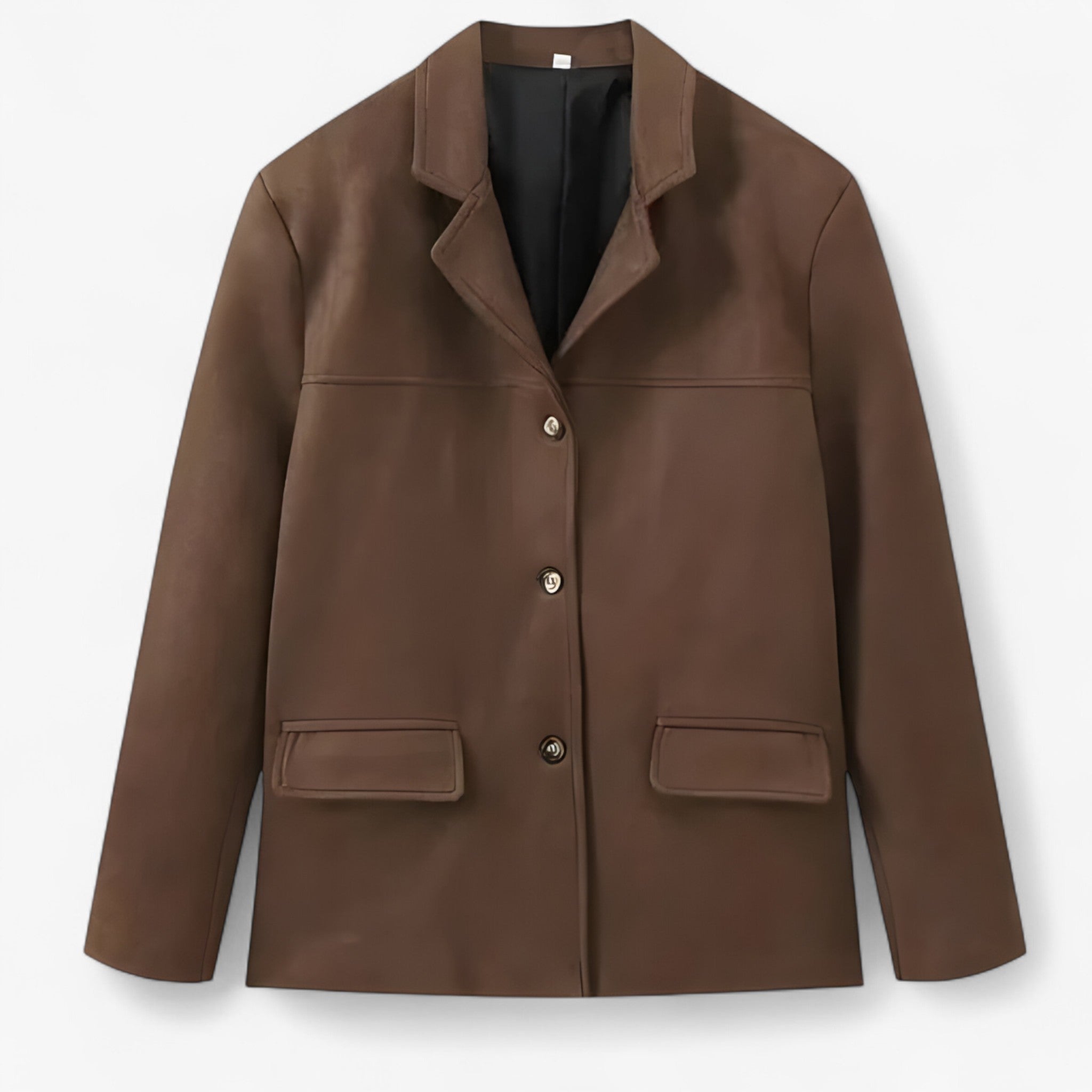 Margot | Giacca minimalista con taglio raffinato - Marrone scuro - coats coats for women - Concept Palermo