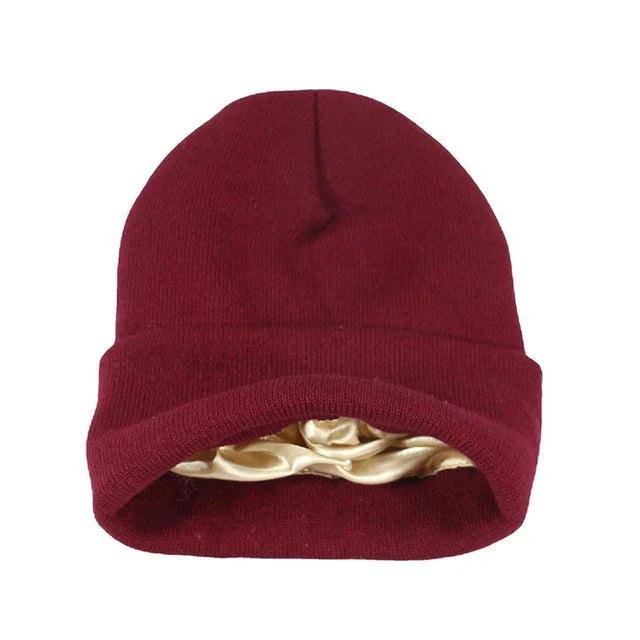 Cappello con fodera in raso - Niente più capelli ricci! - Borgogna - Hats for women Hats for men Bucket hat N285 winter hat womens hat - Concept Palermo