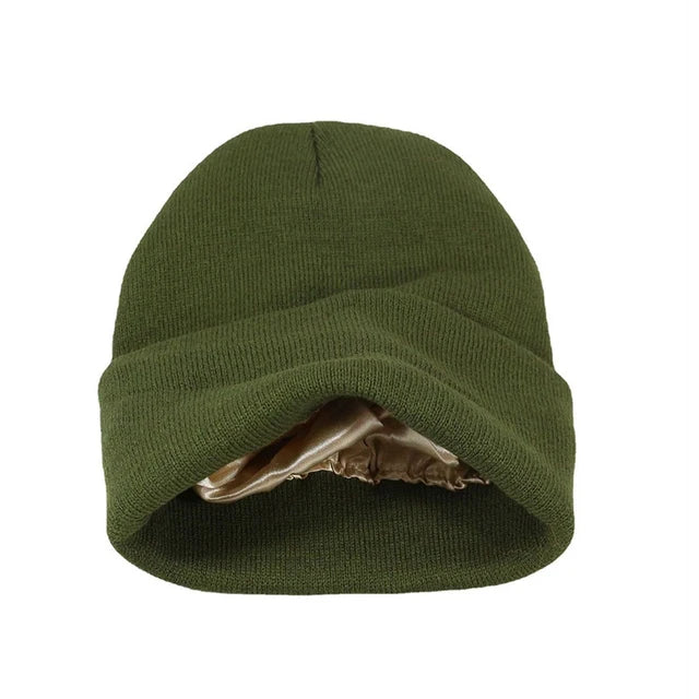 Cappello con fodera in raso - Niente più capelli ricci! - verde - Hats for women Hats for men Bucket hat N285 winter hat womens hat - Concept Palermo
