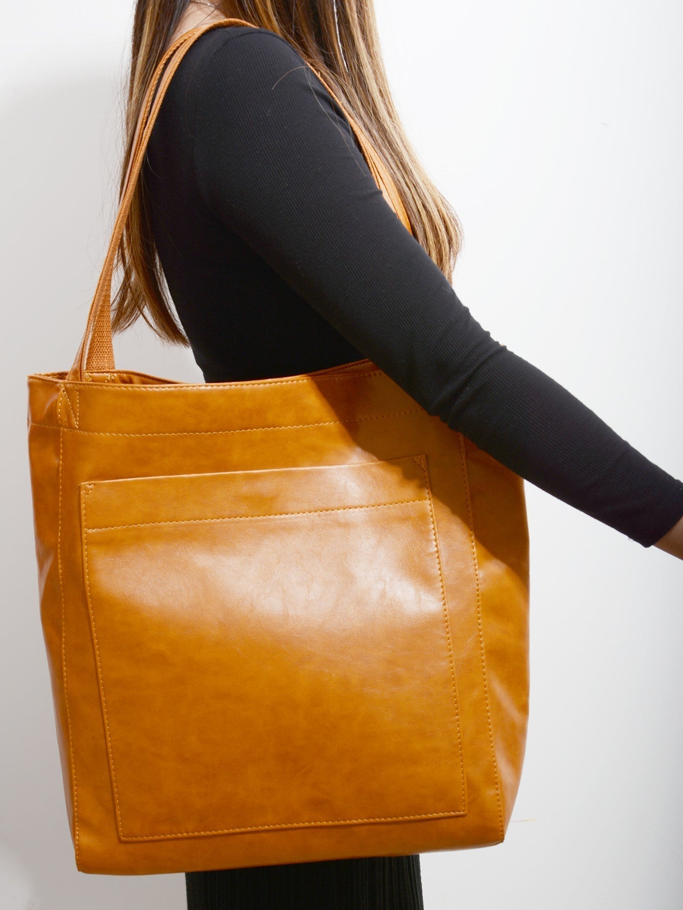 Nova - Borsa in pelle con chiusura a bottone e spazio extra - - Acc new_for_google_may Sale Womenbags - Concept Palermo