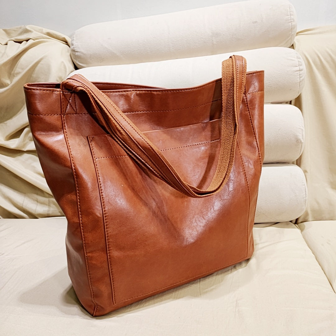 Nova - Borsa in pelle con chiusura a bottone e spazio extra - - Acc new_for_google_may Sale Womenbags - Concept Palermo