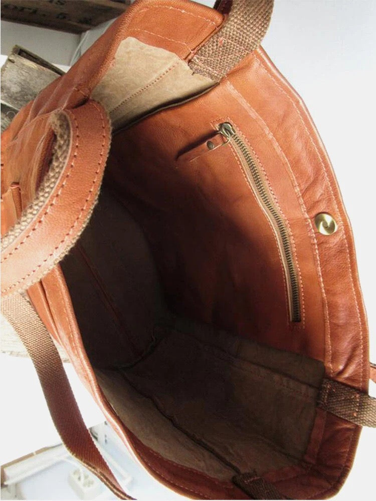 Nova - Borsa in pelle con chiusura a bottone e spazio extra - - Acc new_for_google_may Sale Womenbags - Concept Palermo