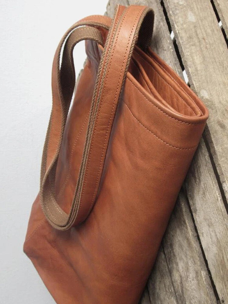 Nova - Borsa in pelle con chiusura a bottone e spazio extra - - Acc new_for_google_may Sale Womenbags - Concept Palermo