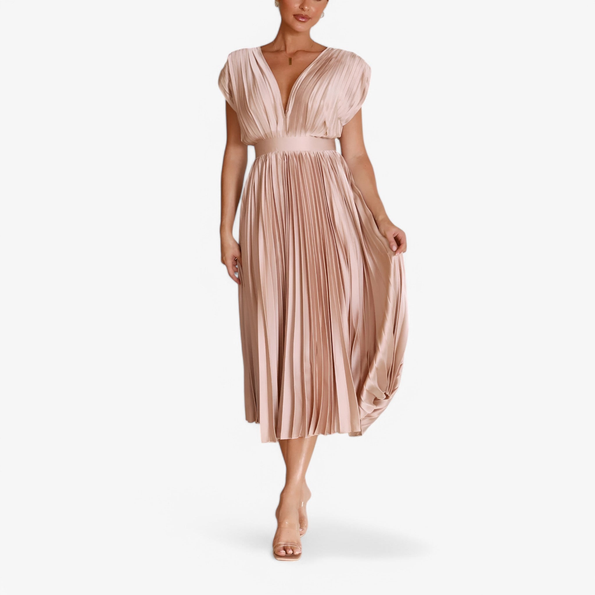 Ava | Maxi abito a pieghe - Elegante e confortevole - - - Concept Palermo