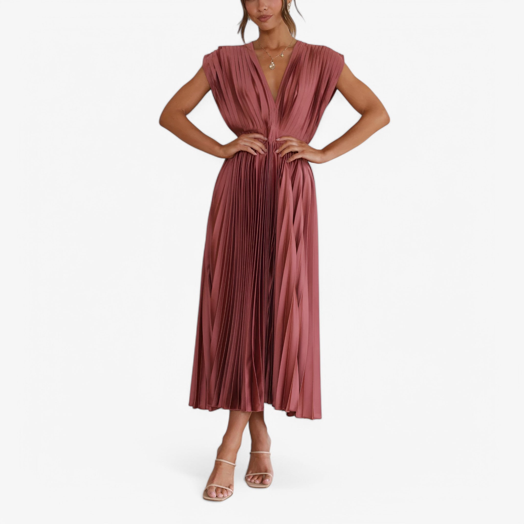 Ava | Maxi abito a pieghe - Elegante e confortevole - - - Concept Palermo