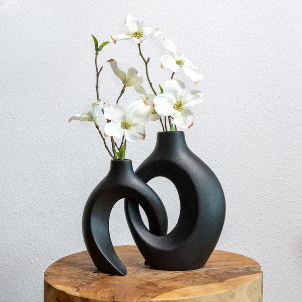 Gleora - Vaso per fiori intrecciati - - keramiek vaas vaas set vazen verweven vaas - Concept Palermo
