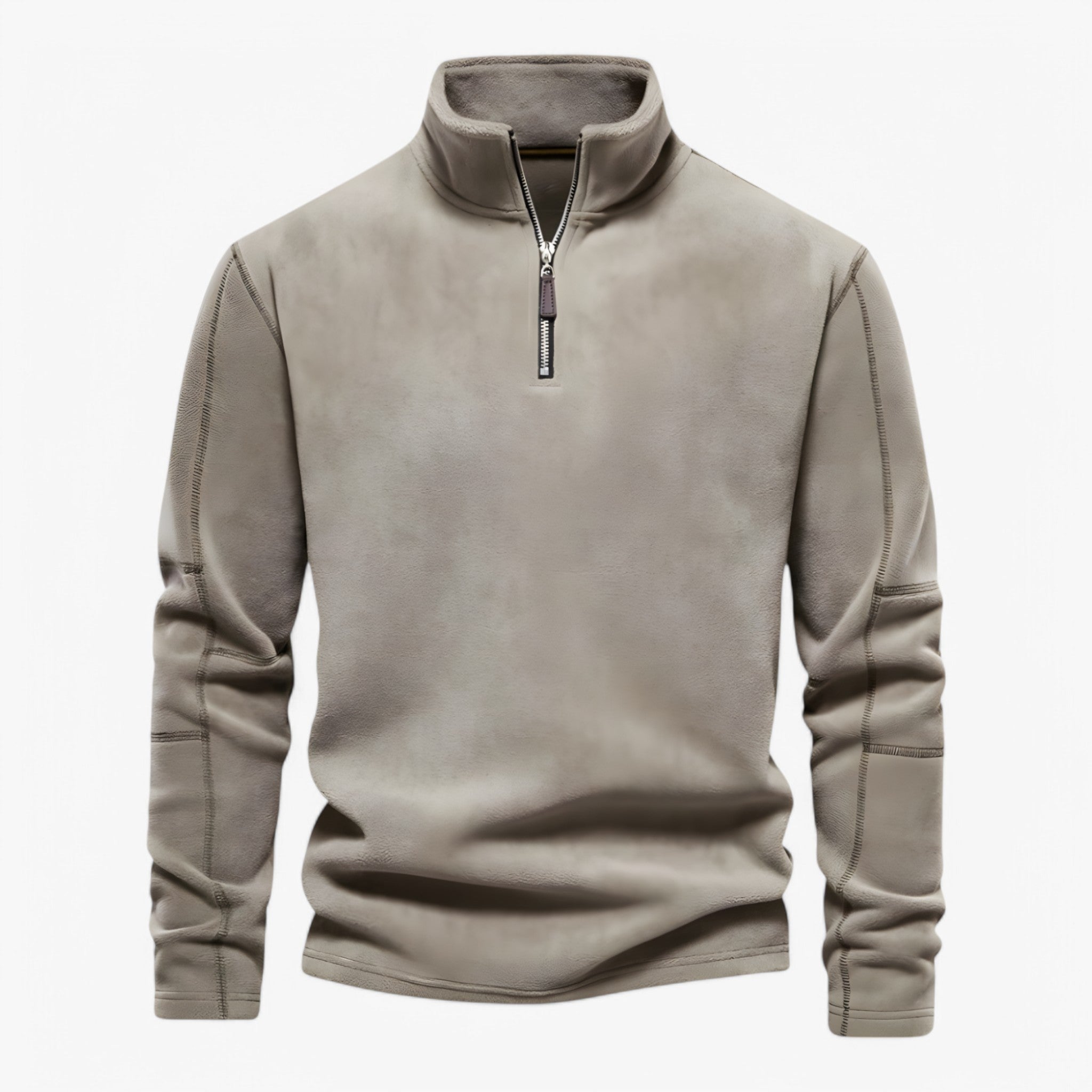 Bruno | Maglione a mezza zip - Beige - - Concept Palermo