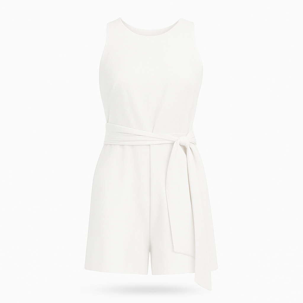 Hazel | Tuta Elegante Donna per Ogni Occasione - Bianco - abbigliamento versatile abito formale casual chic moda donna taglio moderno tuta elegante tuta poliestere vestibilità comoda - Concept Palermo
