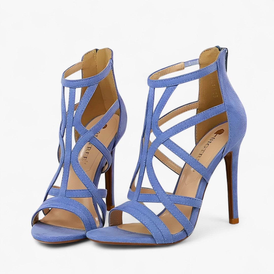 Aria | Sandali con tacco alto e ritagli – Femminili e seducenti - Blu - Dames Schoenen - Concept Palermo