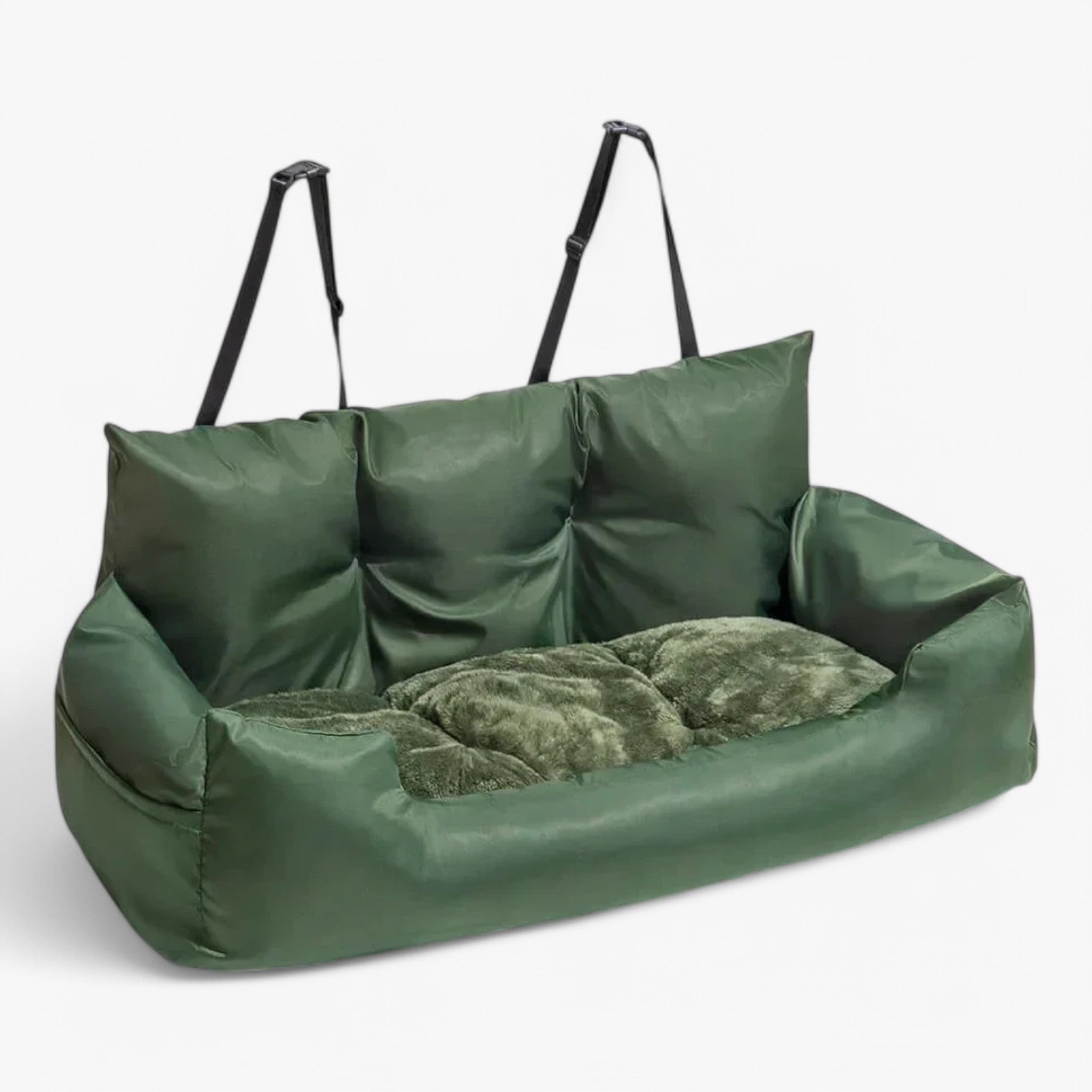 Austin | Letto per Cani Luxe in Auto CozyRide - Verde Militare - Pet - Concept Palermo