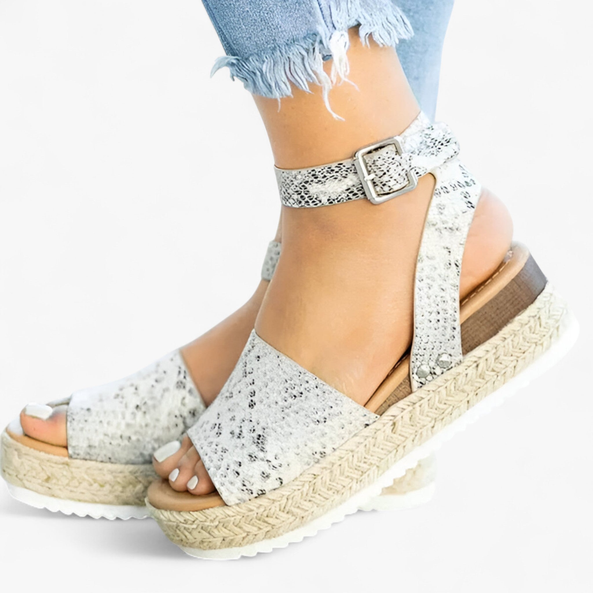 Sarah | Sandali minimalisti senza lacci - Sandali da donna eleganti per un'eleganza semplice - Serpente - sandals women sandals - Concept Palermo