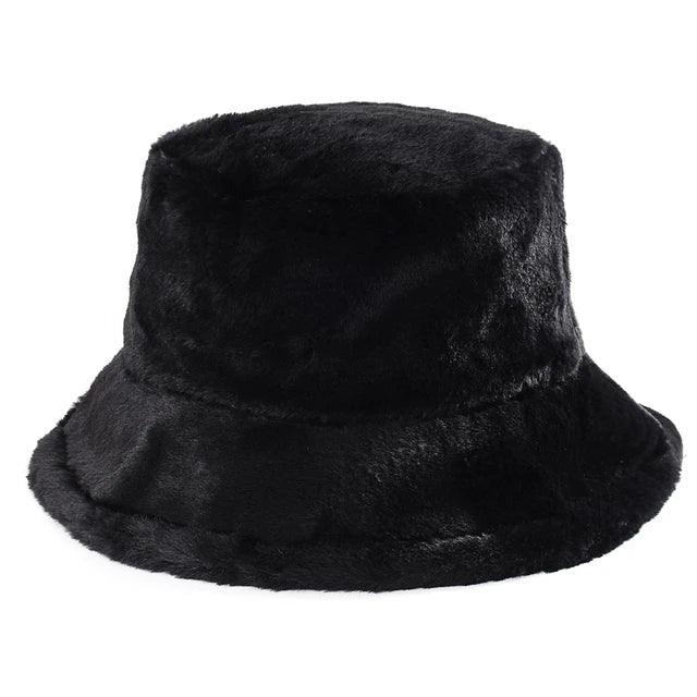 Jasmine - Inverno Cow Leopard cappello a secchiello in pelliccia sintetica - Nero - - Concept Palermo