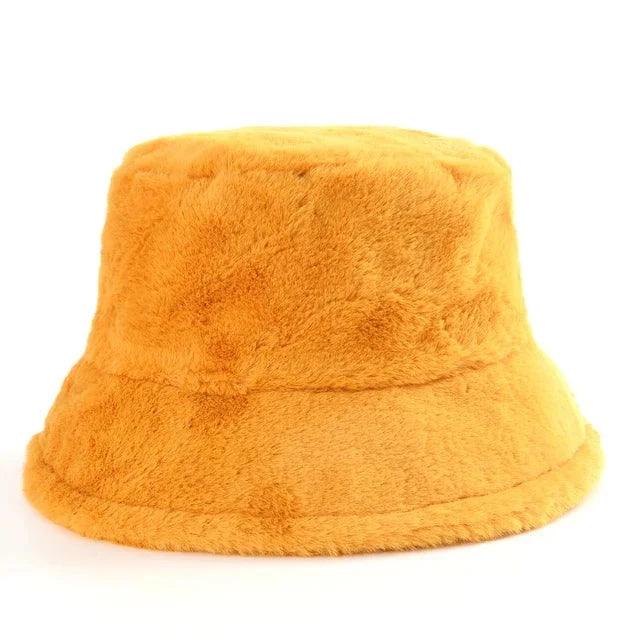 Jasmine - Inverno Cow Leopard cappello a secchiello in pelliccia sintetica - Giallo - - Concept Palermo