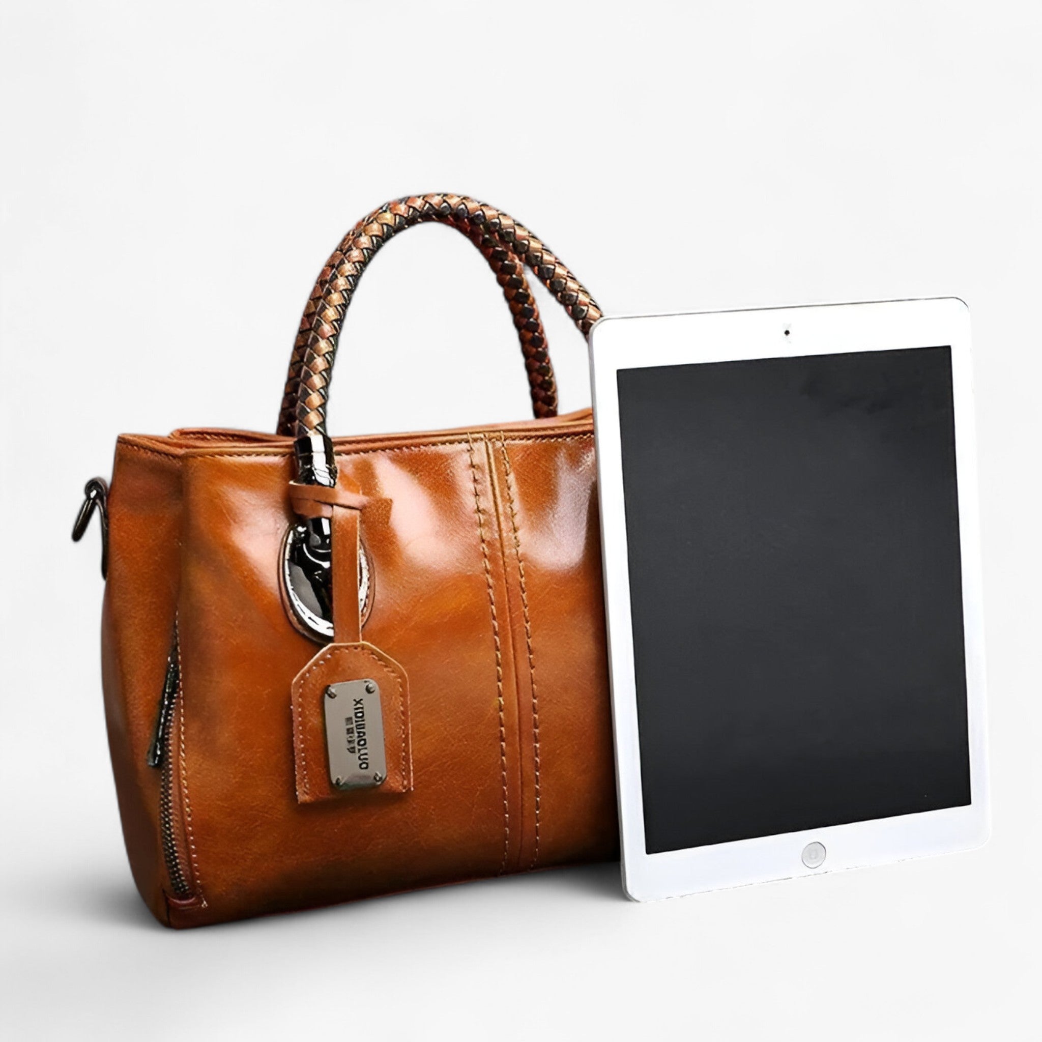 Harper - Borsa classica in pelle con manici intrecciati - - bag Handbag handbags Women's handbags - Concept Palermo